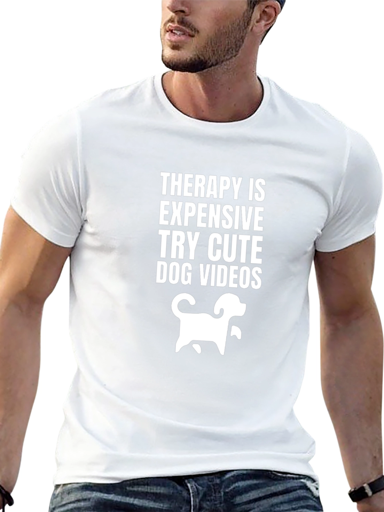 Therapy is Expensive Dog Videos Graphic Tee