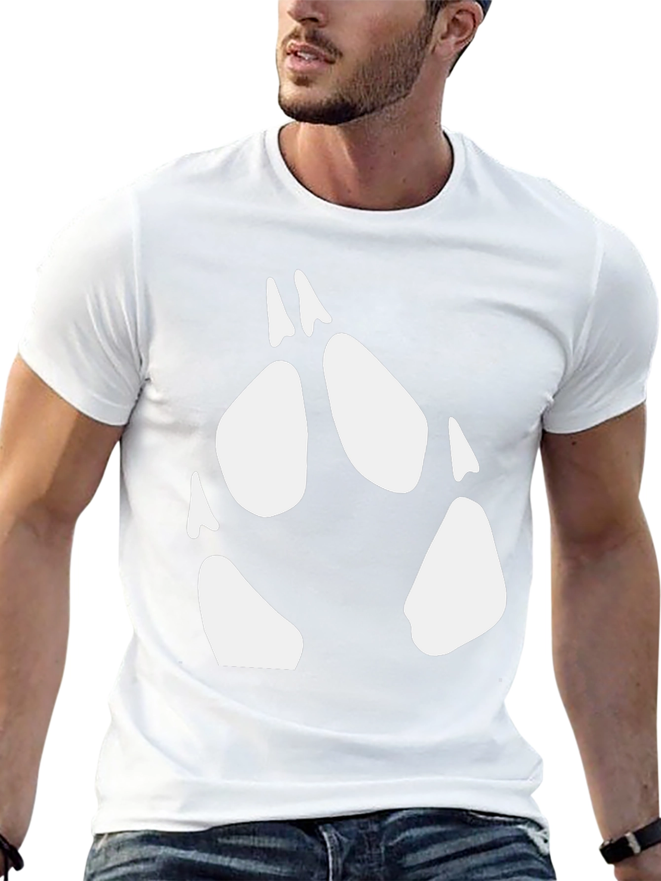 Wolf Paw Print T-Shirt - Animal Lover Tee