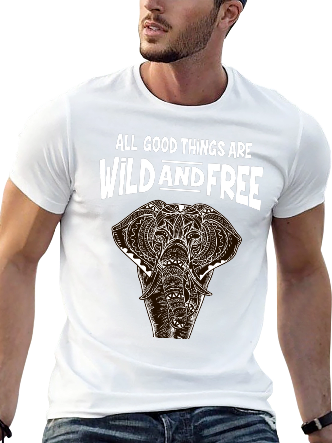 Wild and Free Elephant Graphic Tee