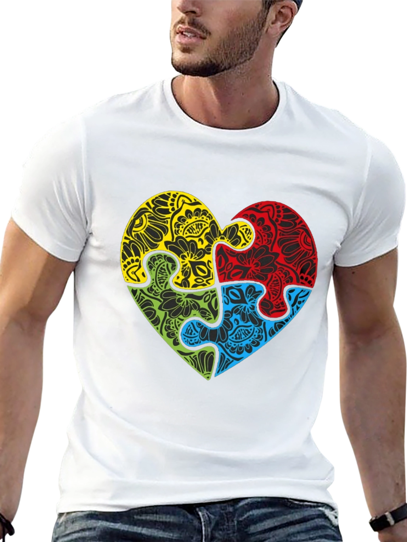 Autism Awareness Puzzle Heart T-Shirt