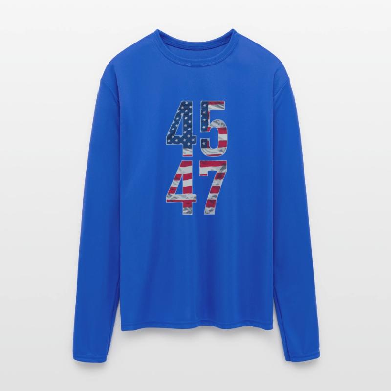 45 and 47 American Flag Reflection Trump 2024 Tee
