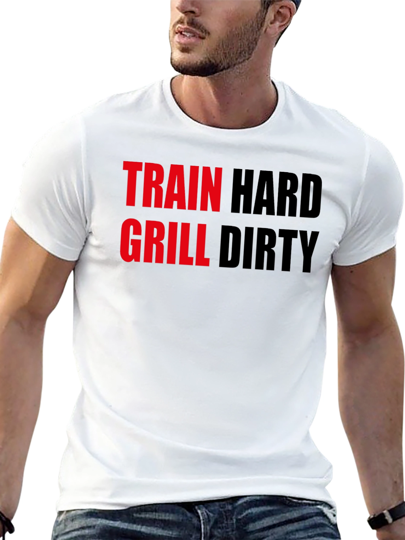Train Hard Grill Dirty Black T-Shirt