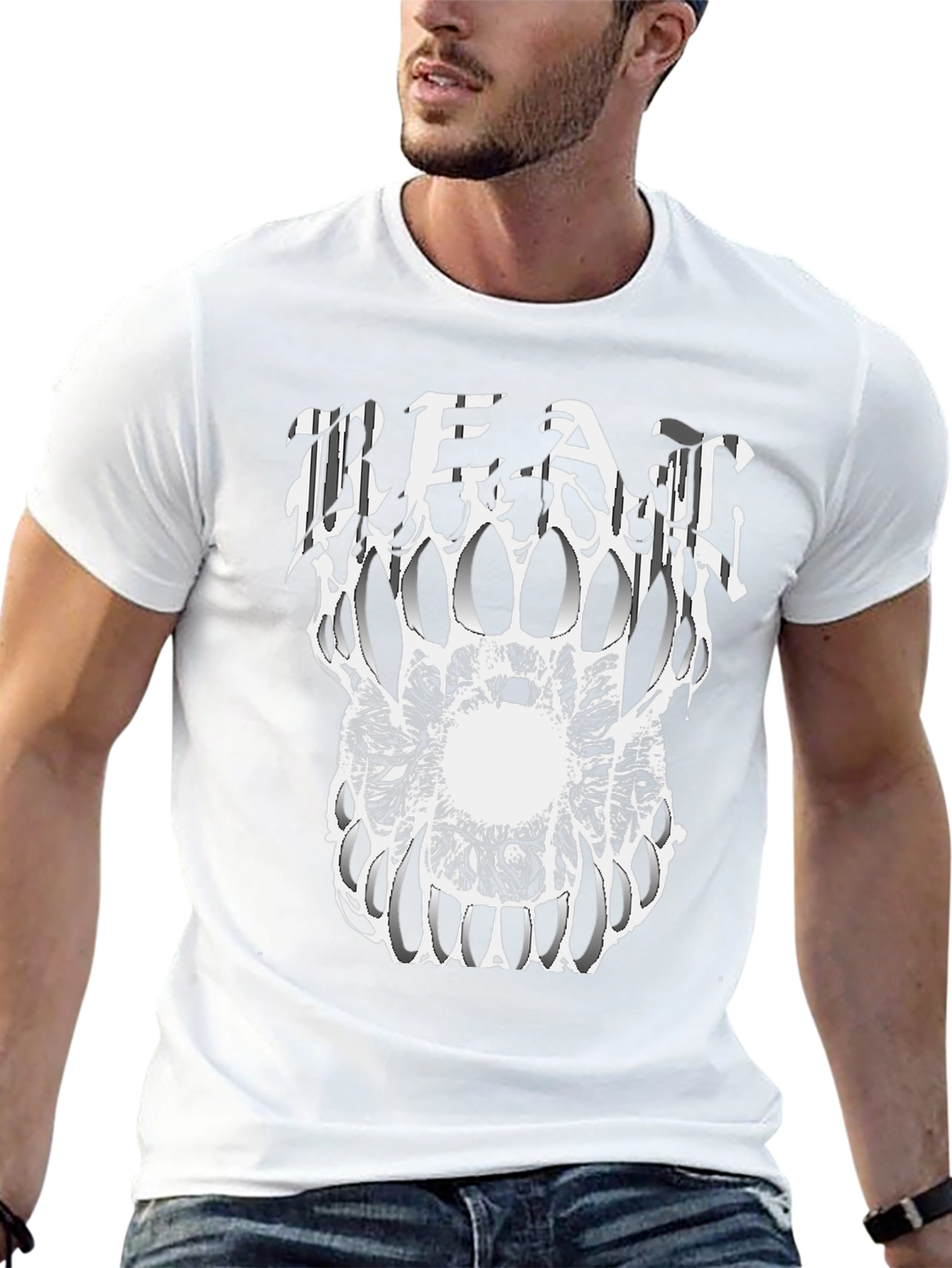 Surreal Graphic Print Black T-Shirt