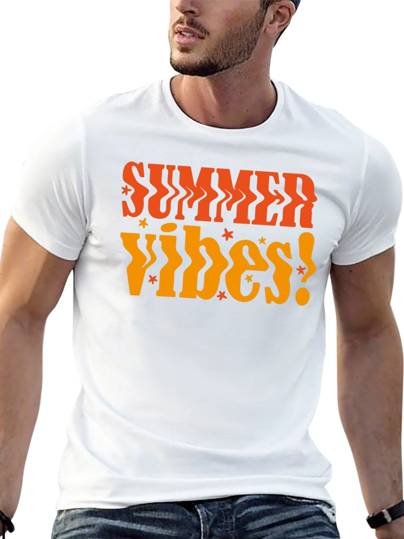 Summer Vibes Graphic Tee - Mens Black T-Shirt