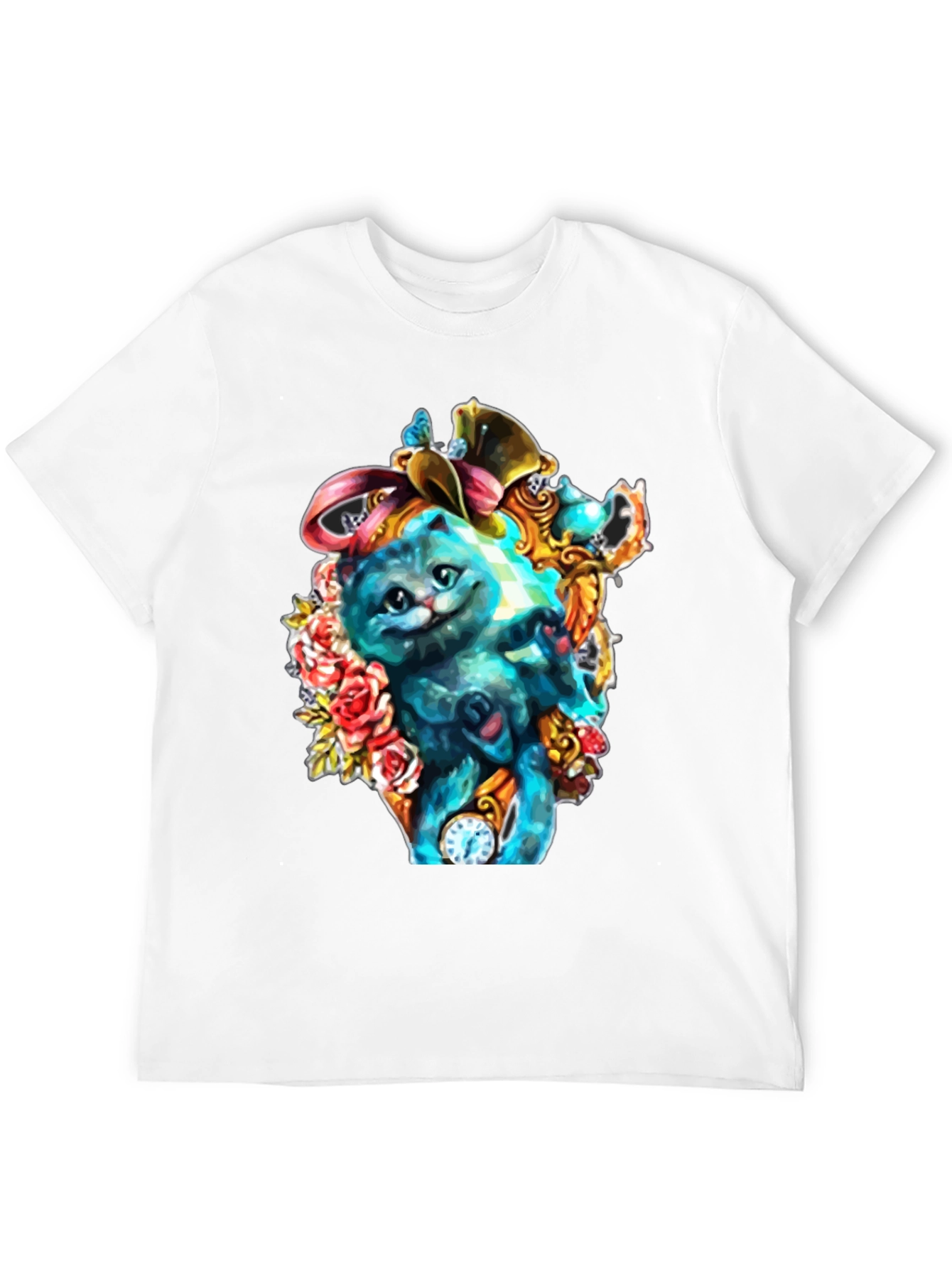 Whimsical Cat Art T-Shirt