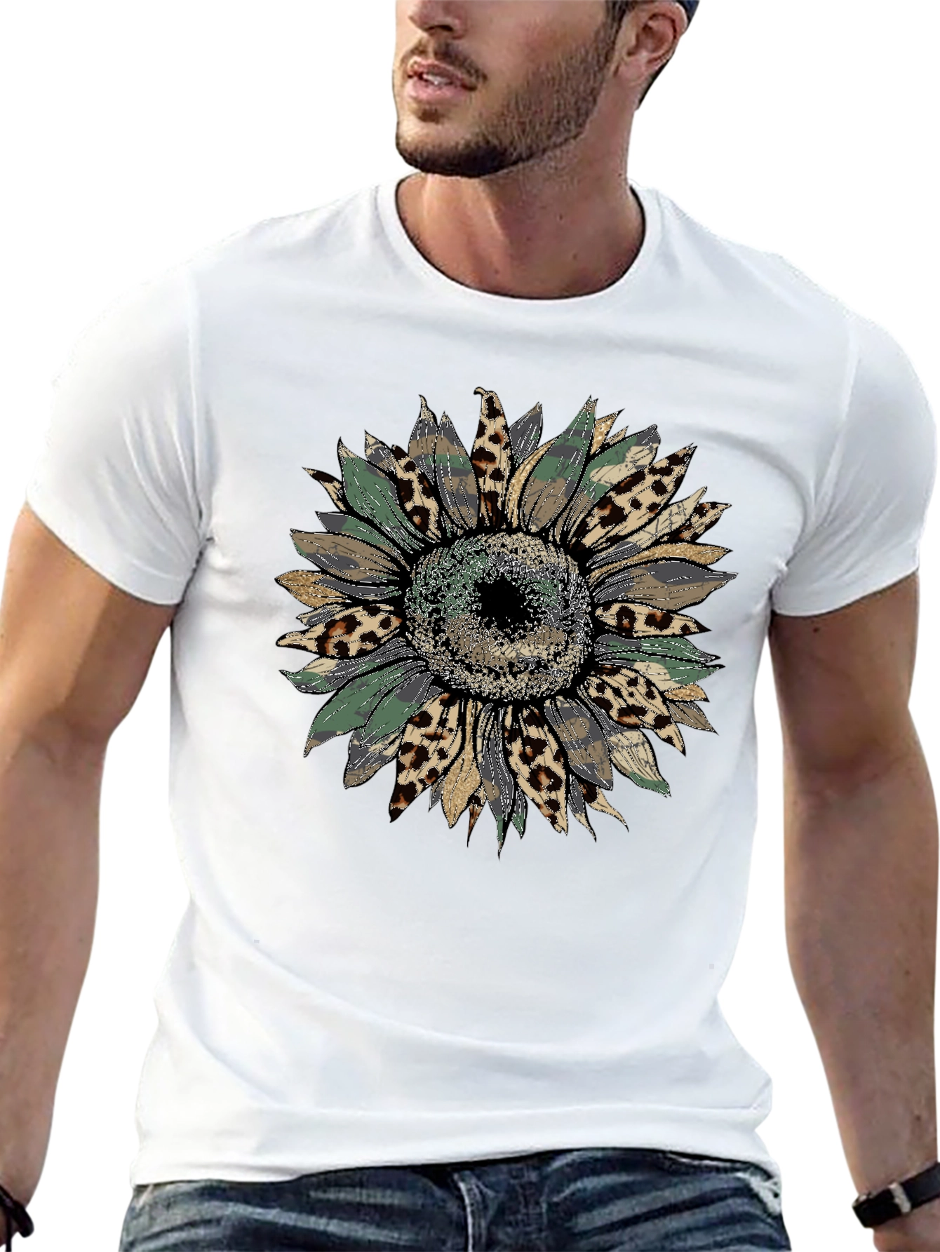 Sunflower Leopard Print Graphic Tee