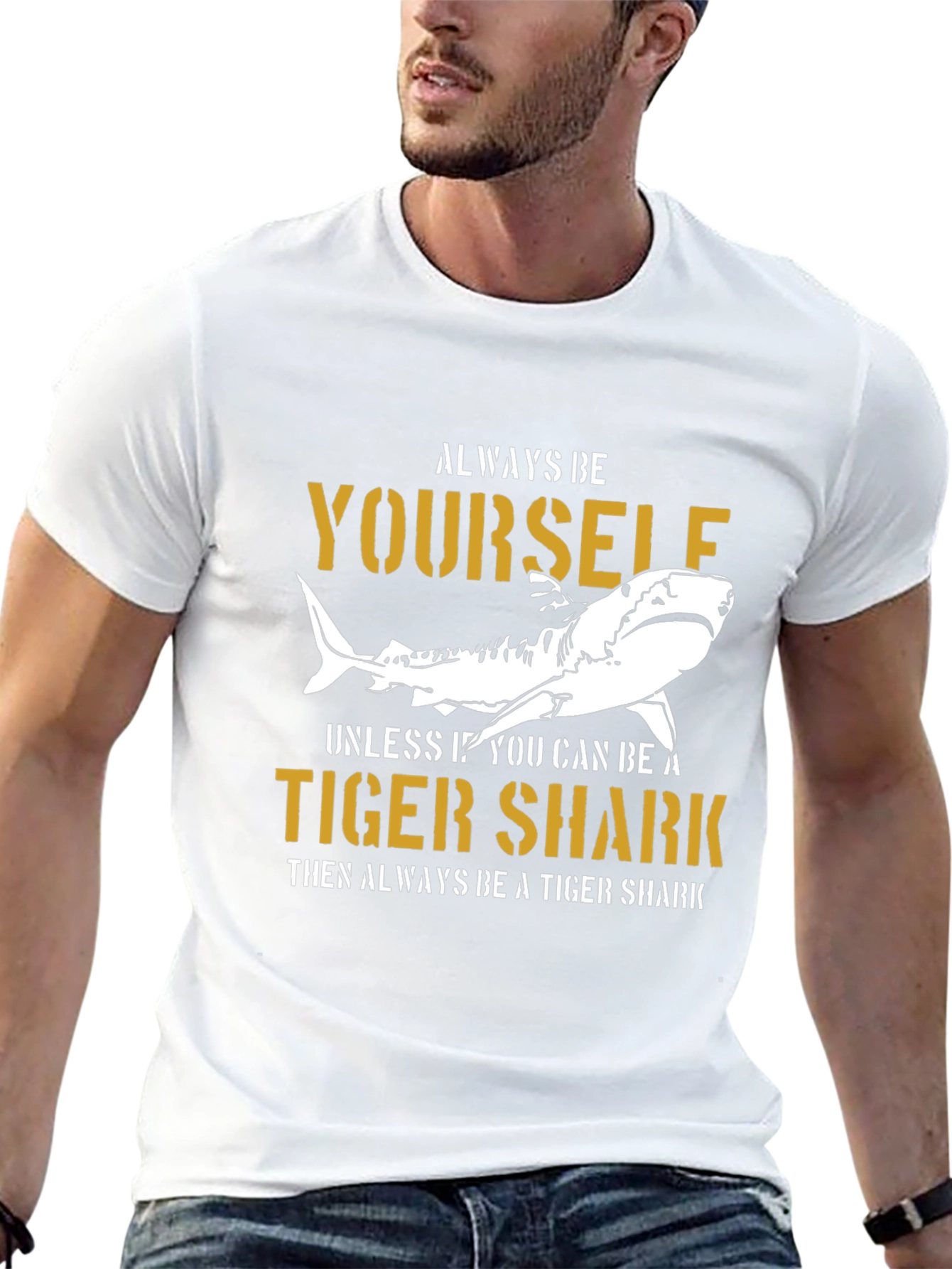 Always Be Yourself Tiger Shark Graphic Tee