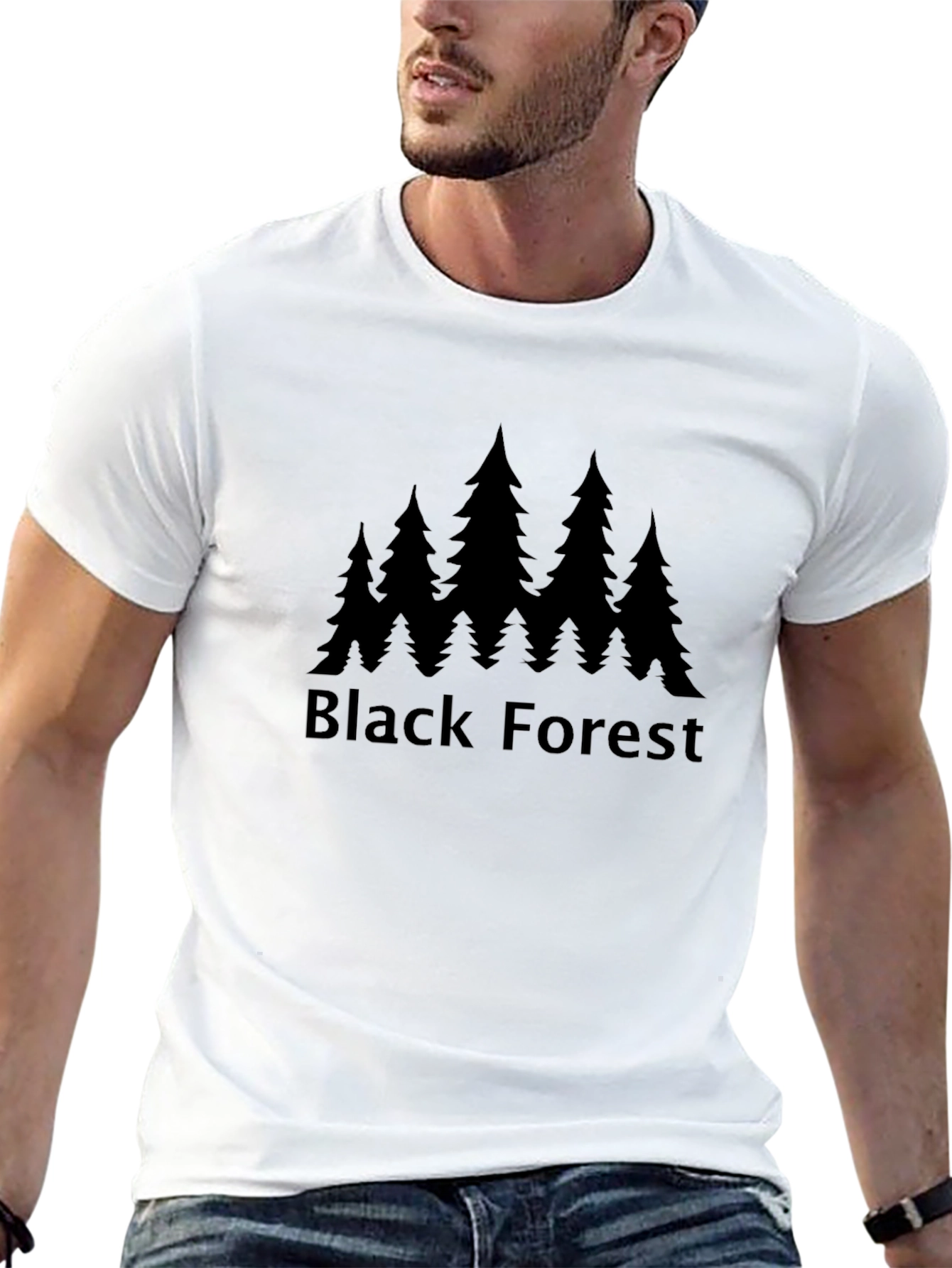 Black Forest Tee - Nature Inspired Graphic T-Shirt