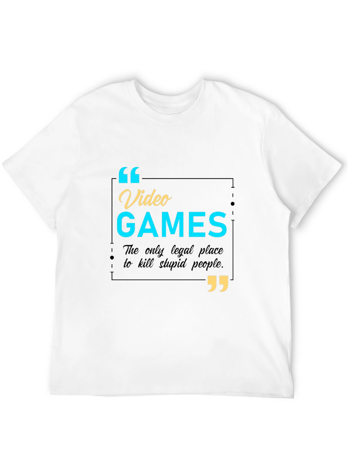 Video Games Funny Slogan T-Shirt - Kill Stupid People