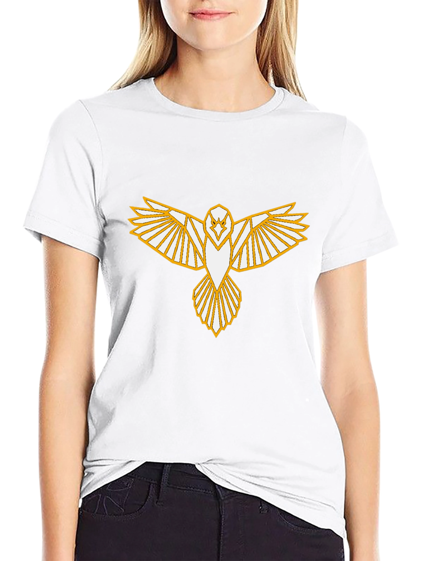 Bold Eagle Graphic Tee - Black Cotton Blend