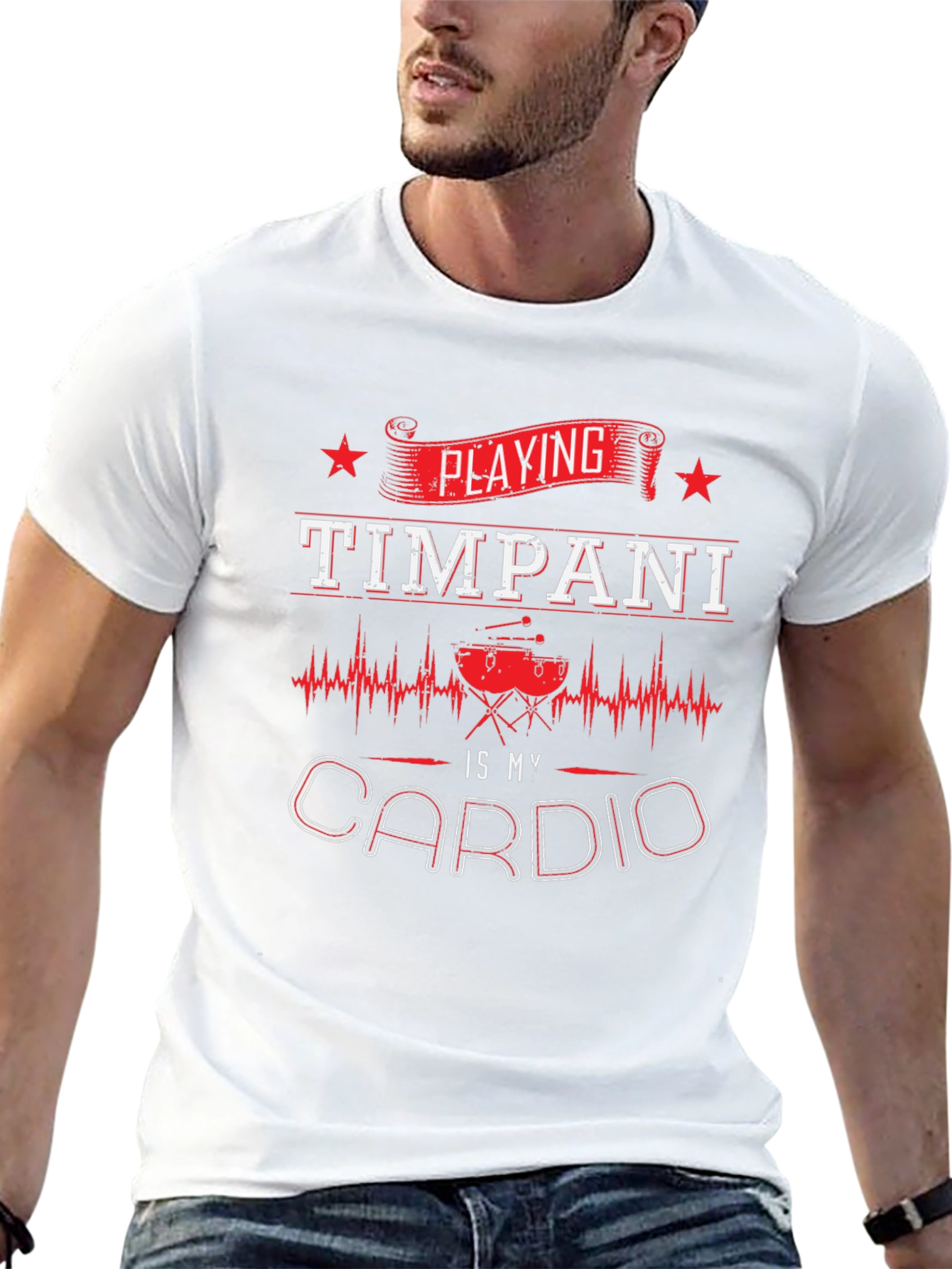 Timpani Cardio Graphic T-Shirt - Musicians Workout Tee