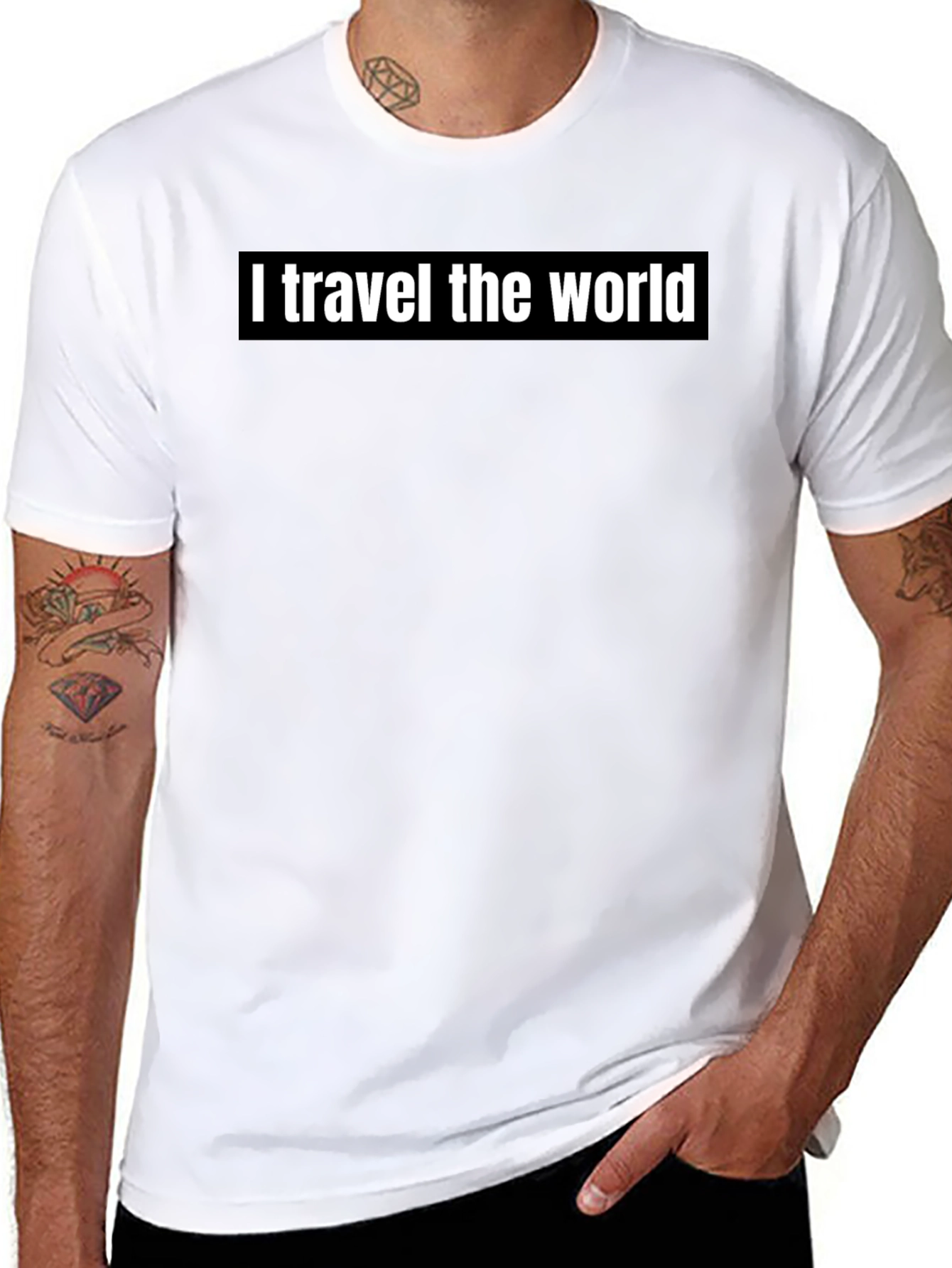 Travel the World T-Shirt - Black Graphic Tee