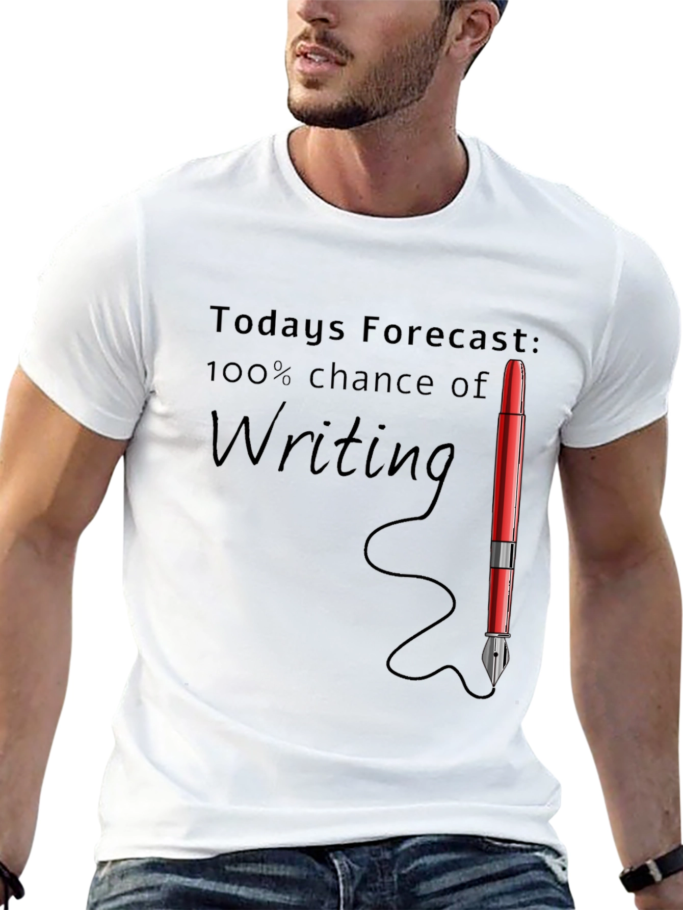 Writers Forecast T-Shirt - 100% Chance of Writing!