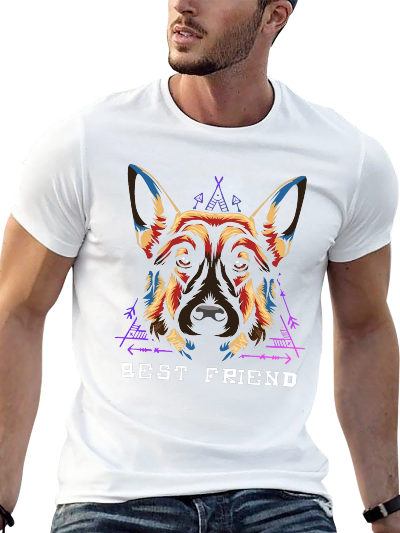 Best Friend Dog Graphic T-Shirt