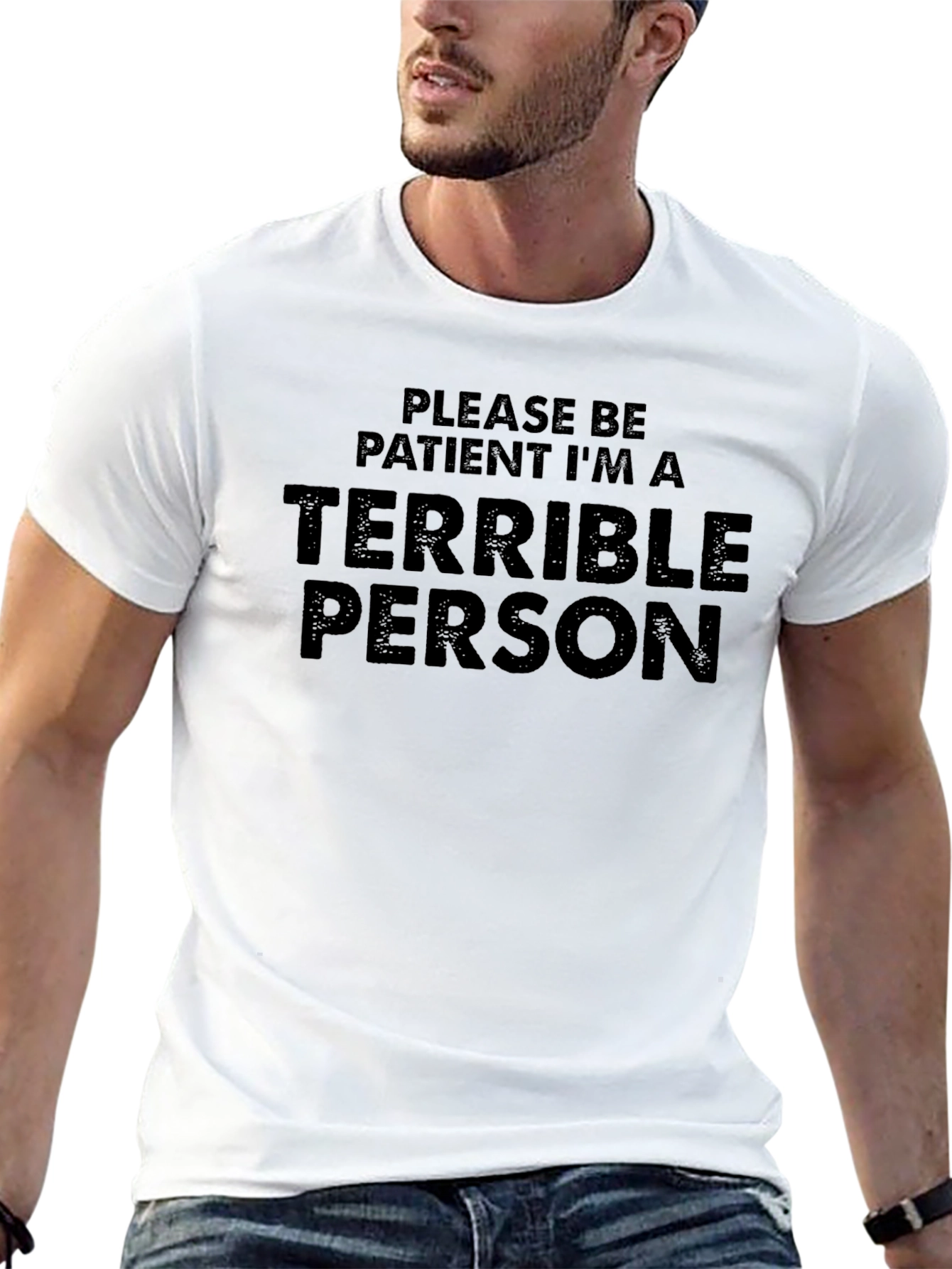 Terrible Person Graphic Tee - Black Cotton T-Shirt