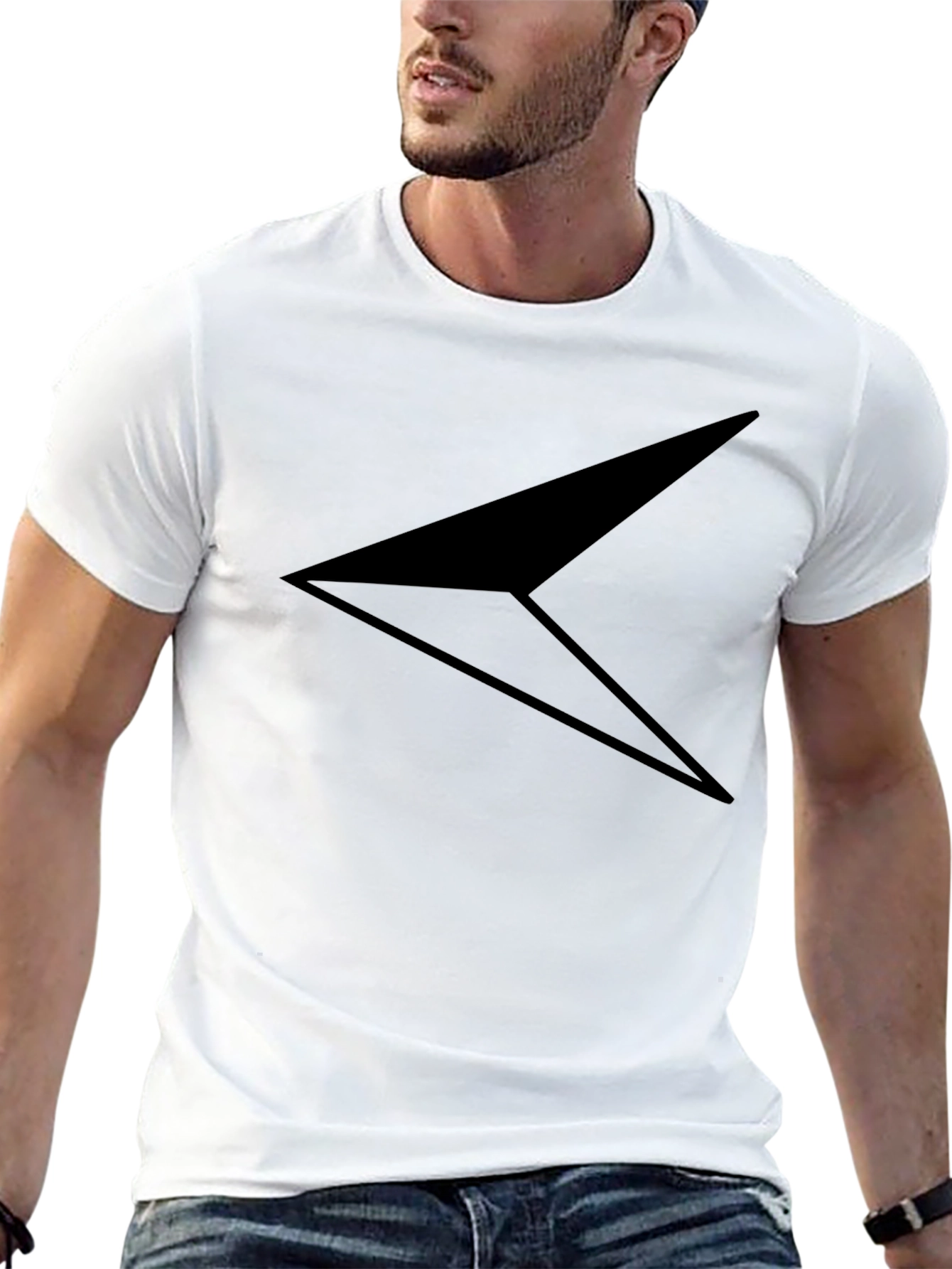 Black Arrow Graphic T-Shirt - Modern Design