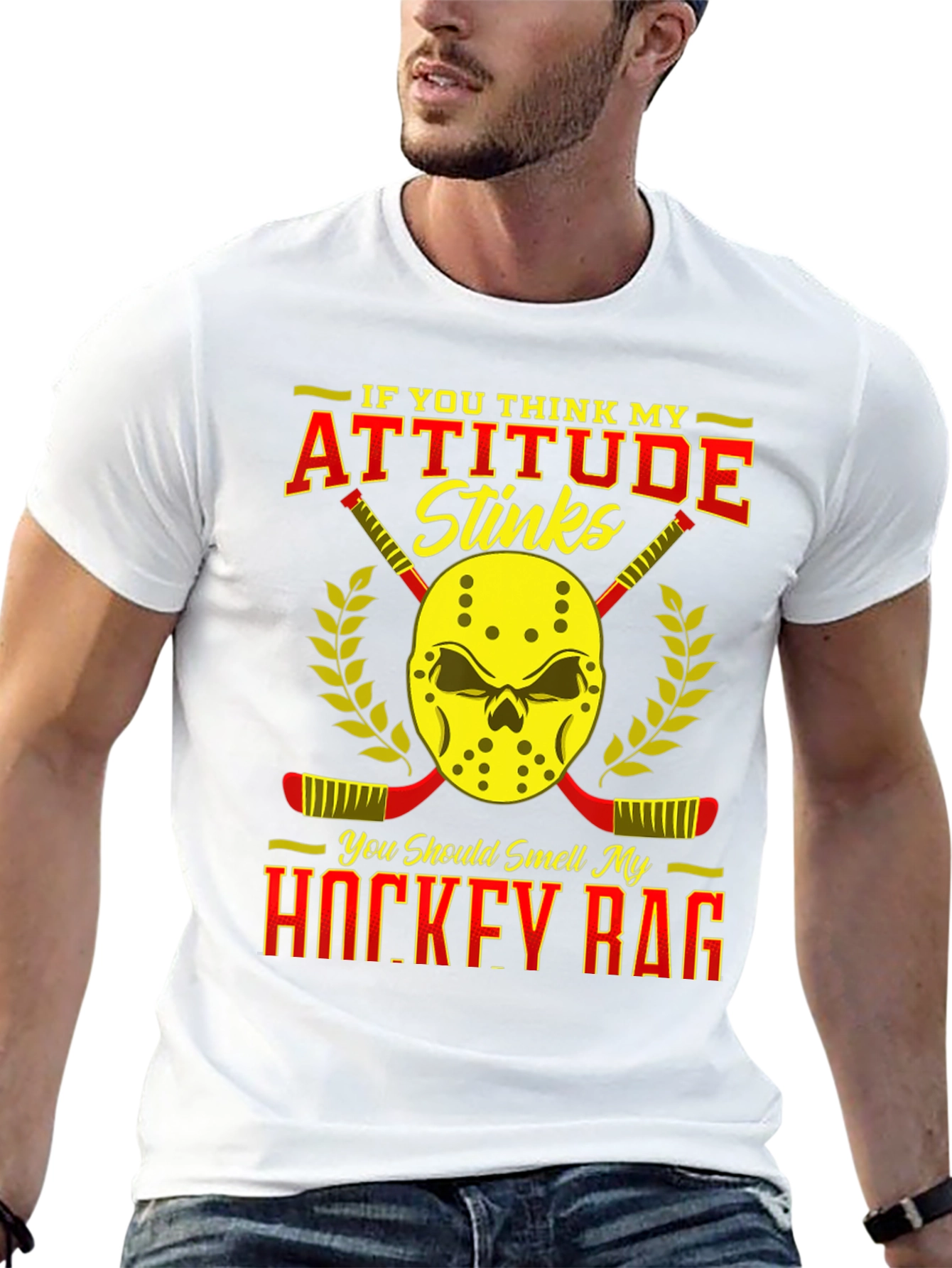 Attitude Stinks Hockey Rag Graphic T-Shirt