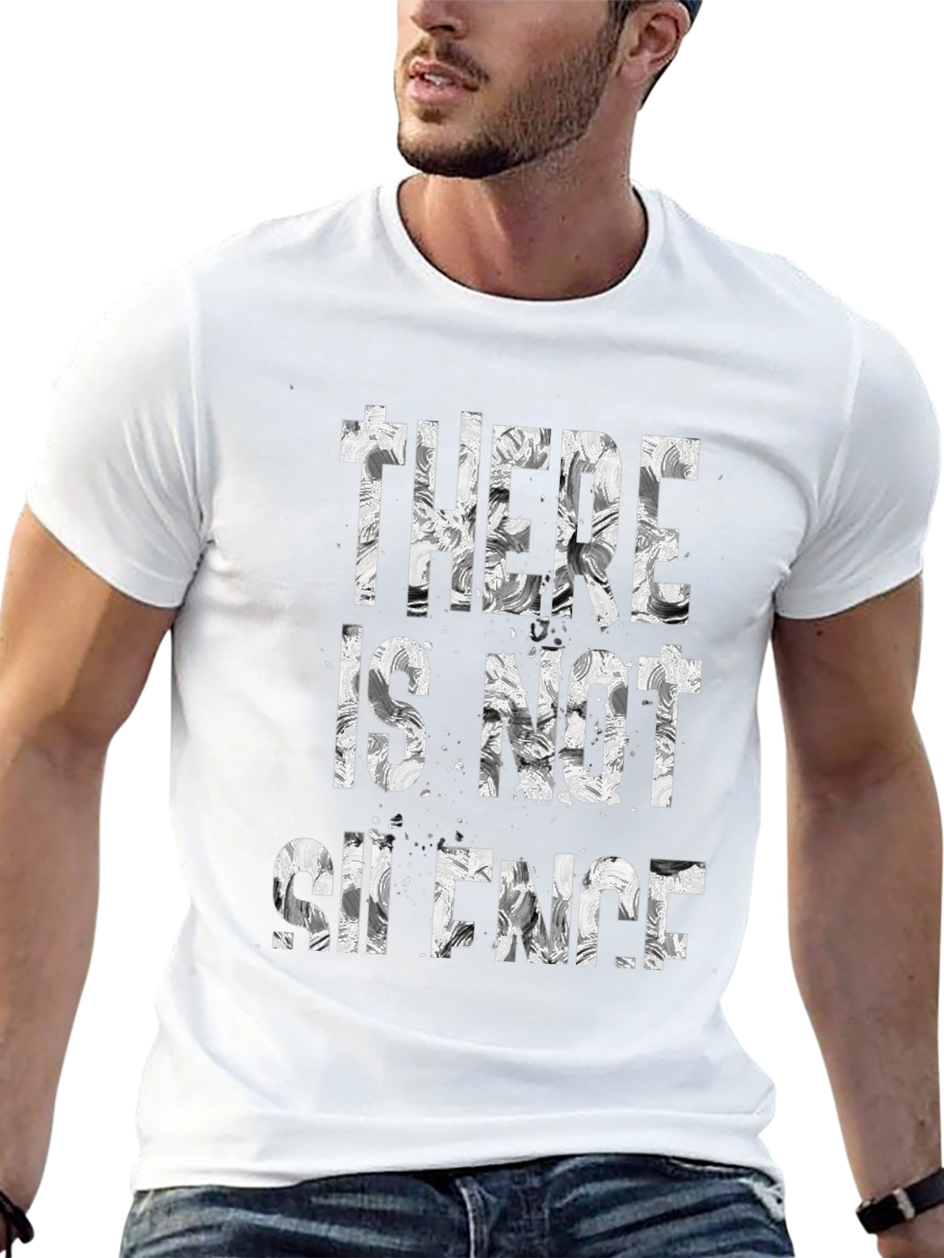 There Is Not Silence Graphic Tee - Black
