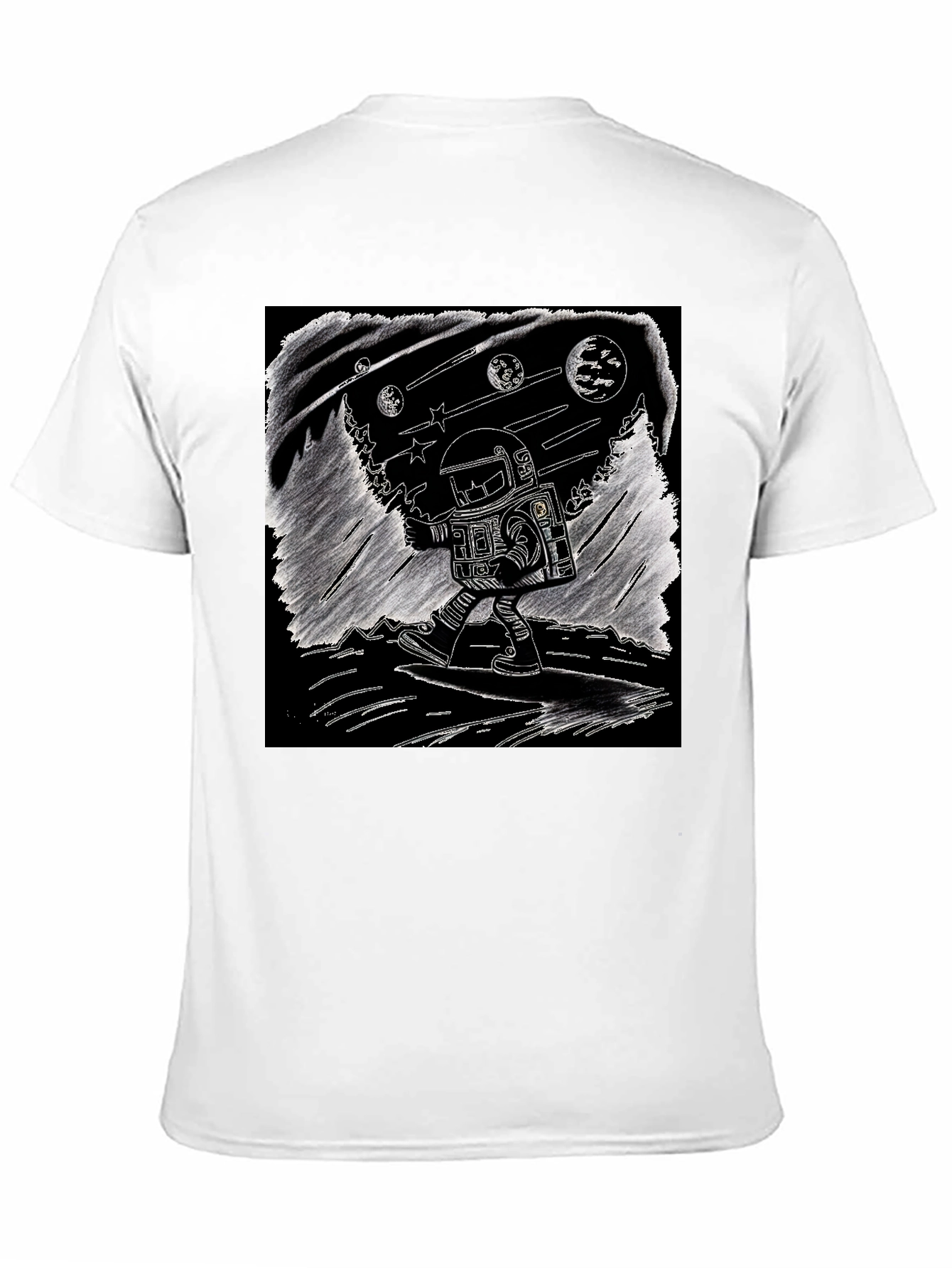 Astronaut Graphic Tee - Space Art T-Shirt