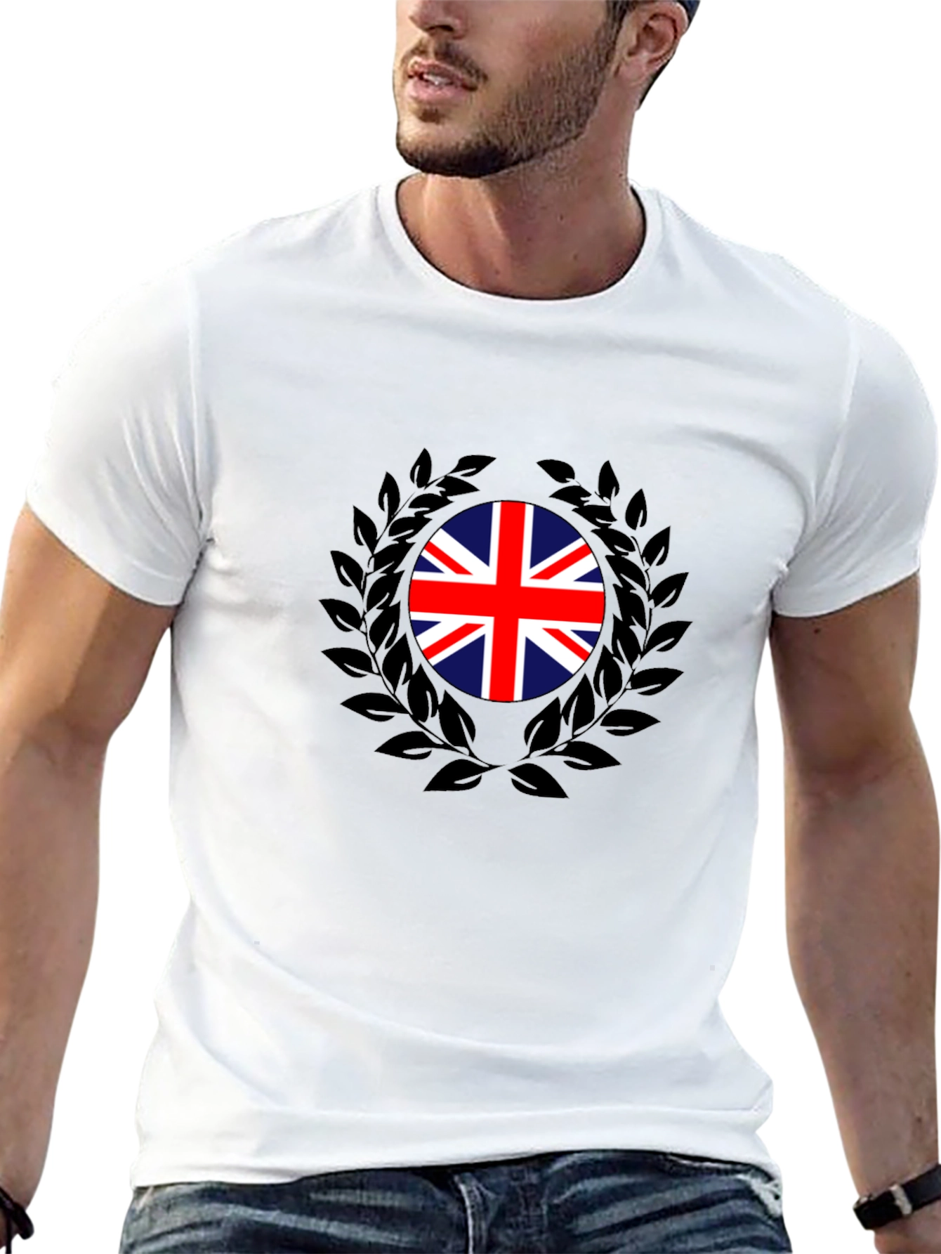 Union Jack Laurel Wreath Graphic Tee
