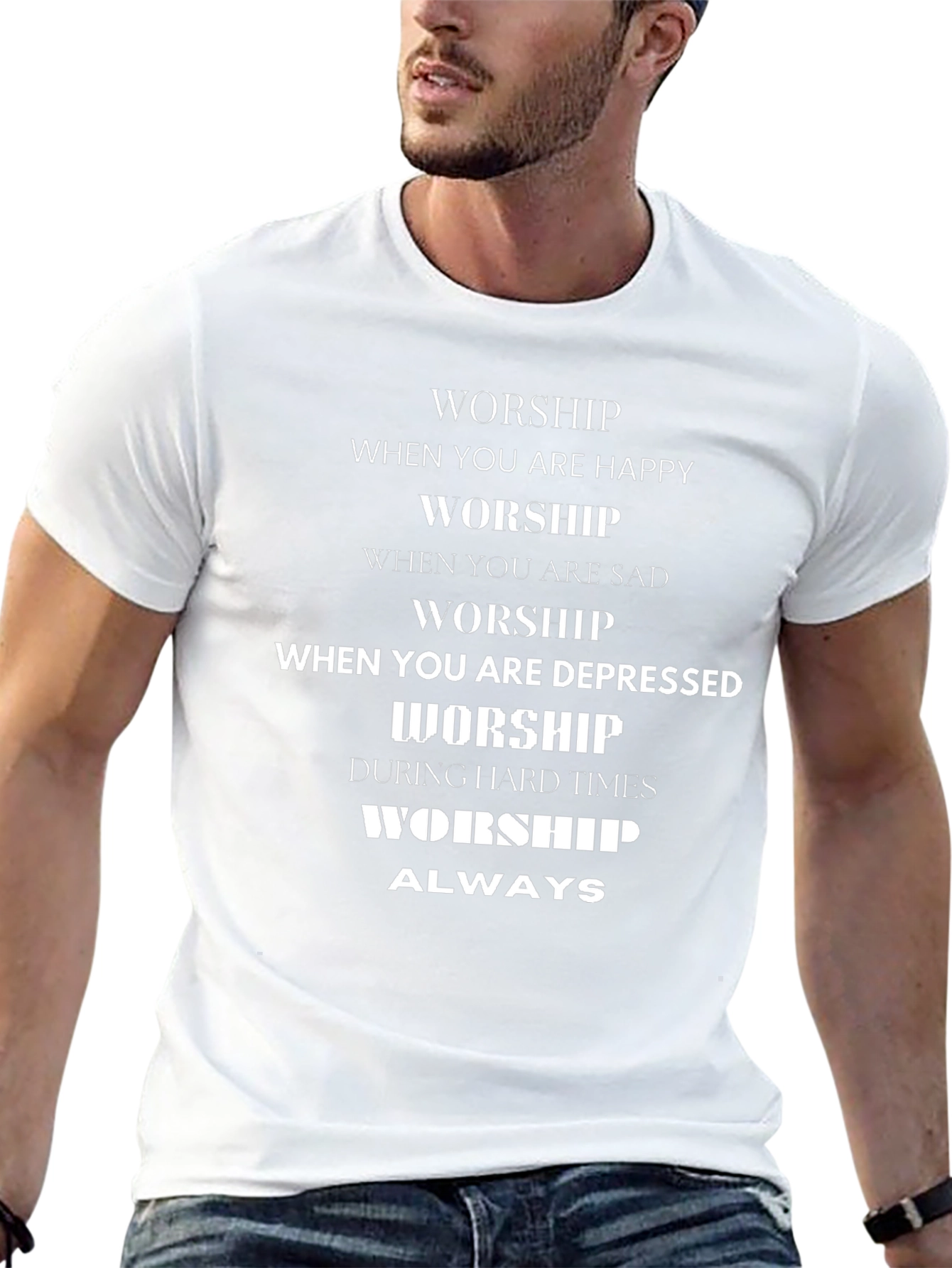 Worship Always Graphic Tee - Christian T-Shirt