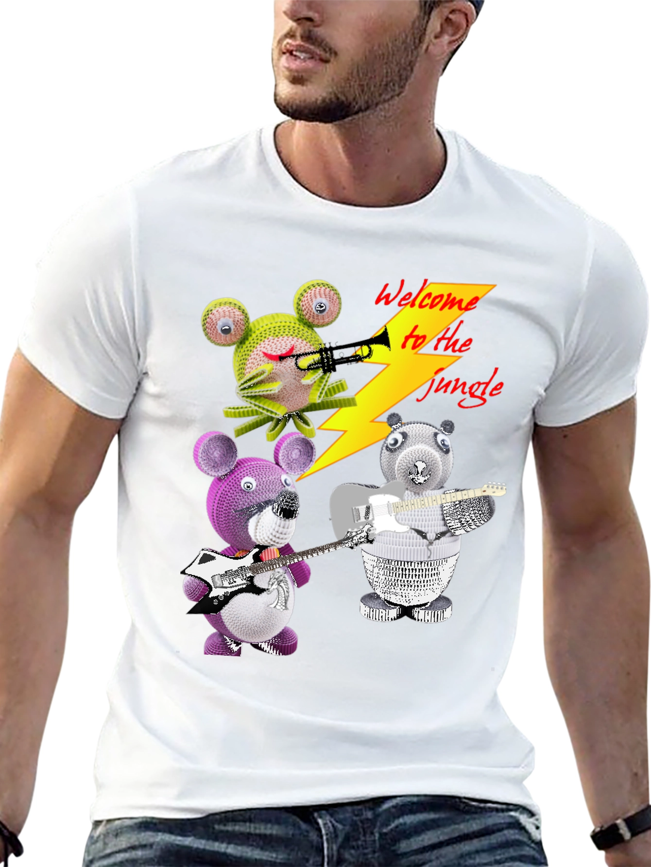 Welcome to the Jungle T-Shirt with Animal Band