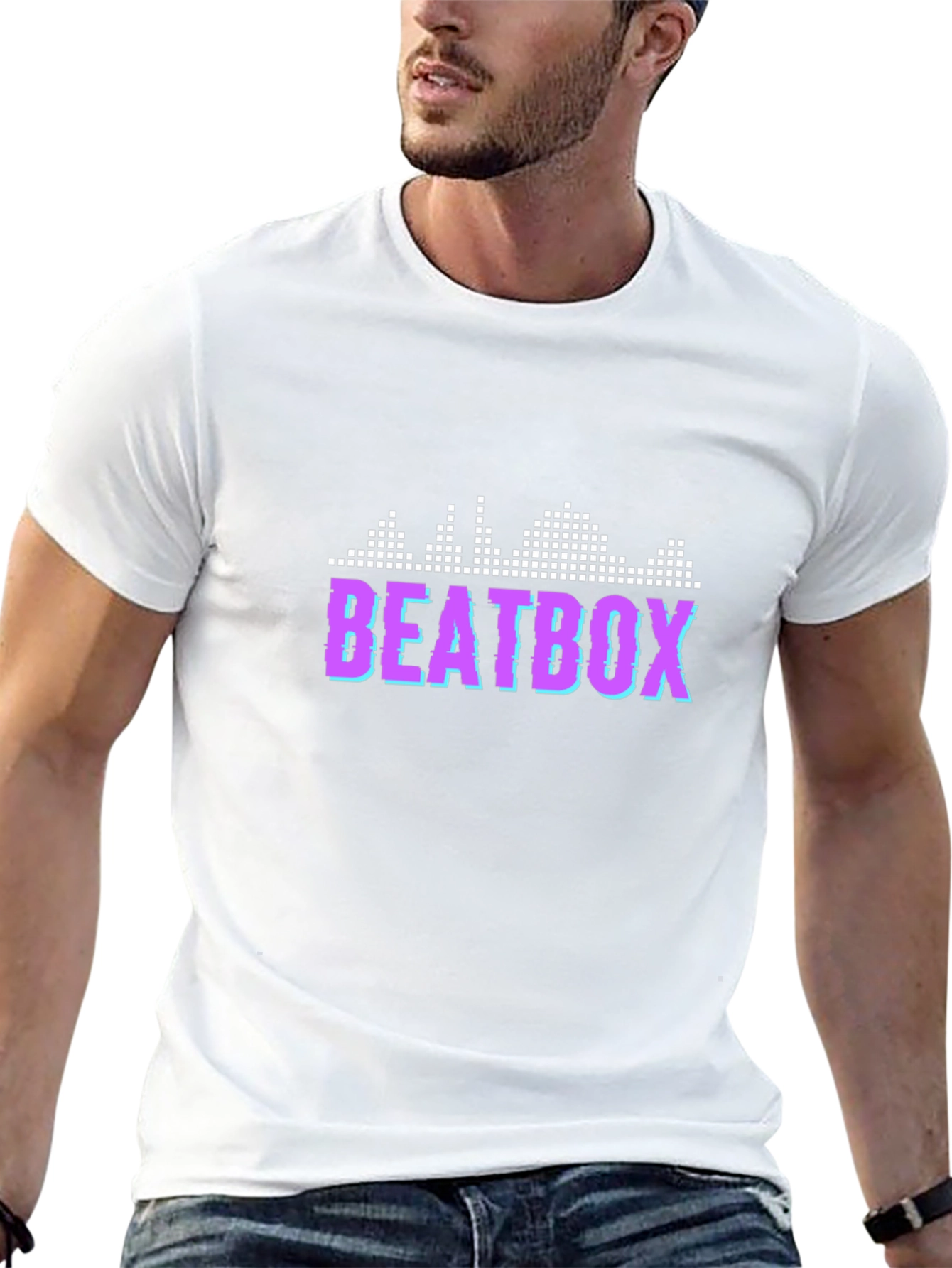 Beatbox Graphic Tee - Black Cotton Short Sleeve