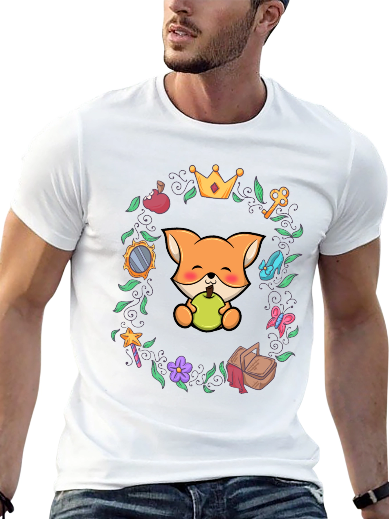 Whimsical Fox Graphic Tee