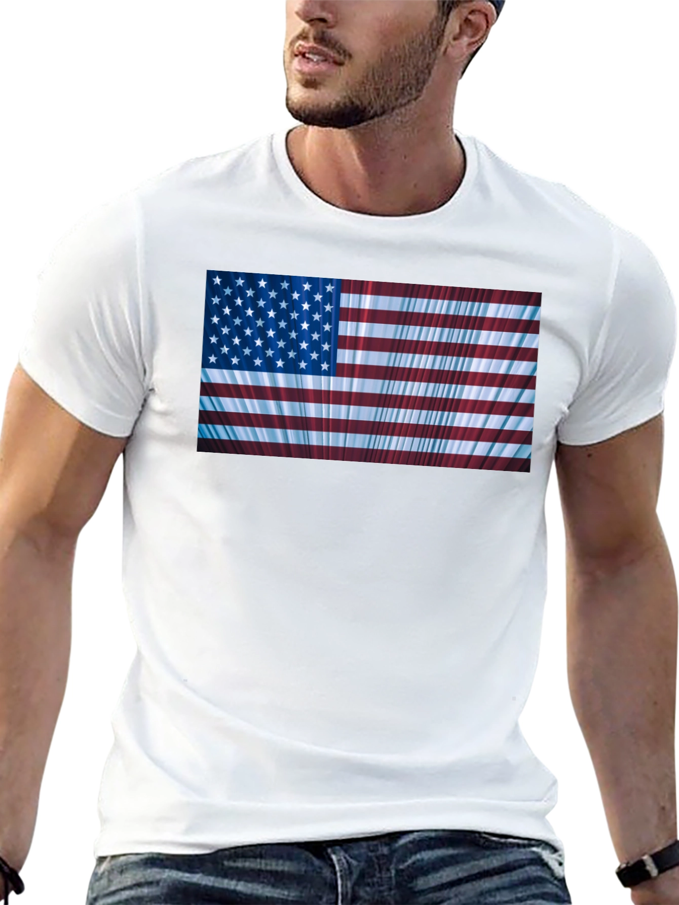 American Flag Burst Graphic T-Shirt - Patriot Pride