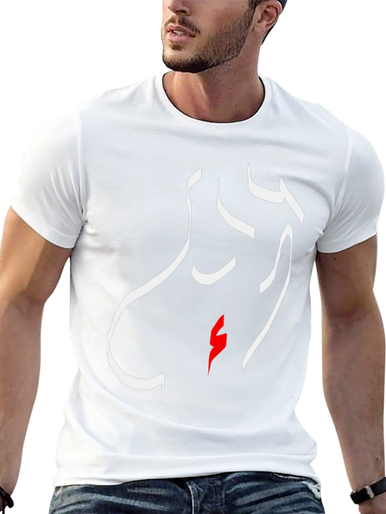 Abstract Face Black T-Shirt - Unique Graphic Tee