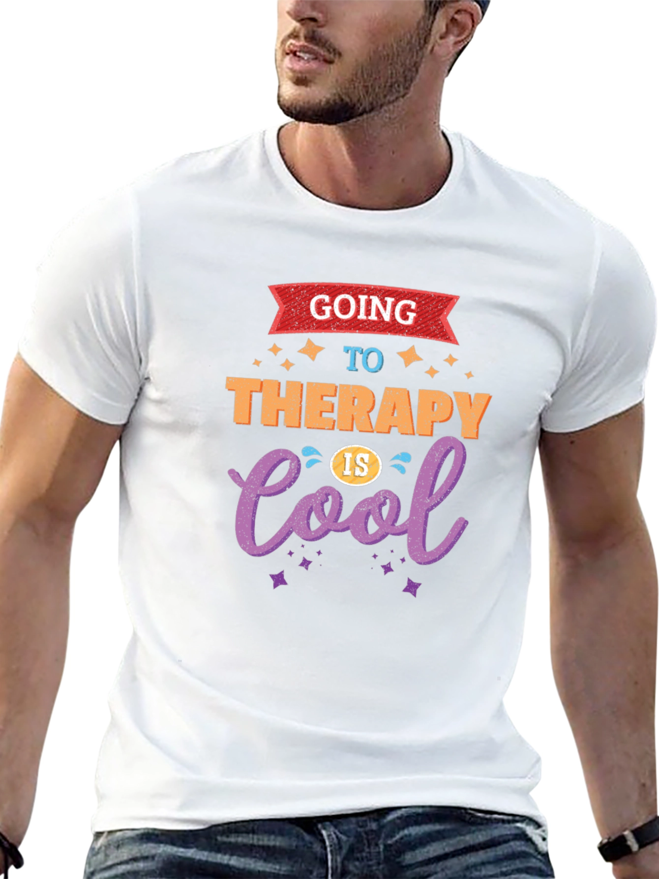 Therapy Is Cool Black T-Shirt
