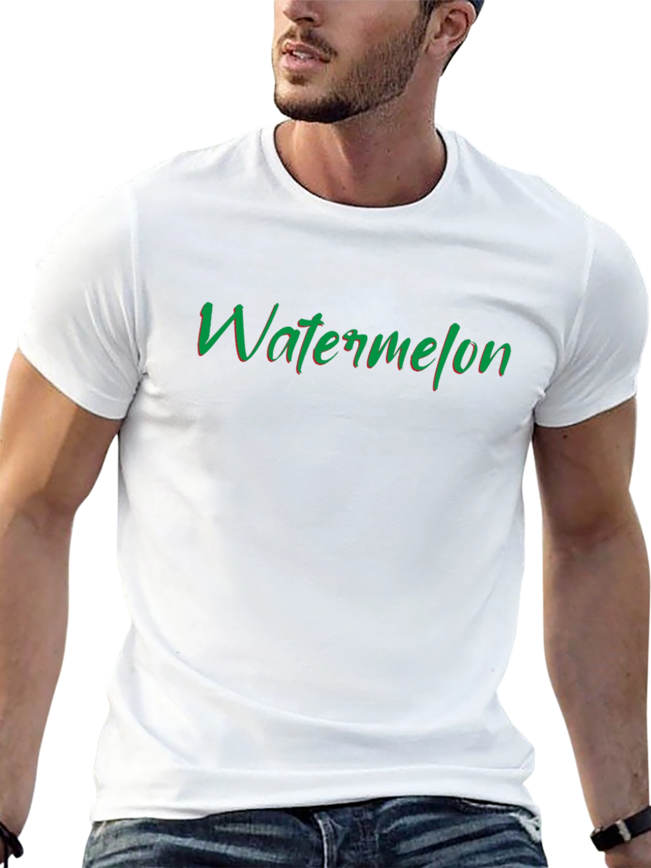 Watermelon Graphic Tee - Casual Black T-Shirt