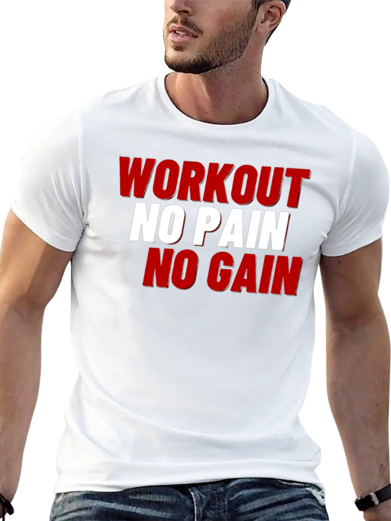 Workout No Pain No Gain Graphic Tee