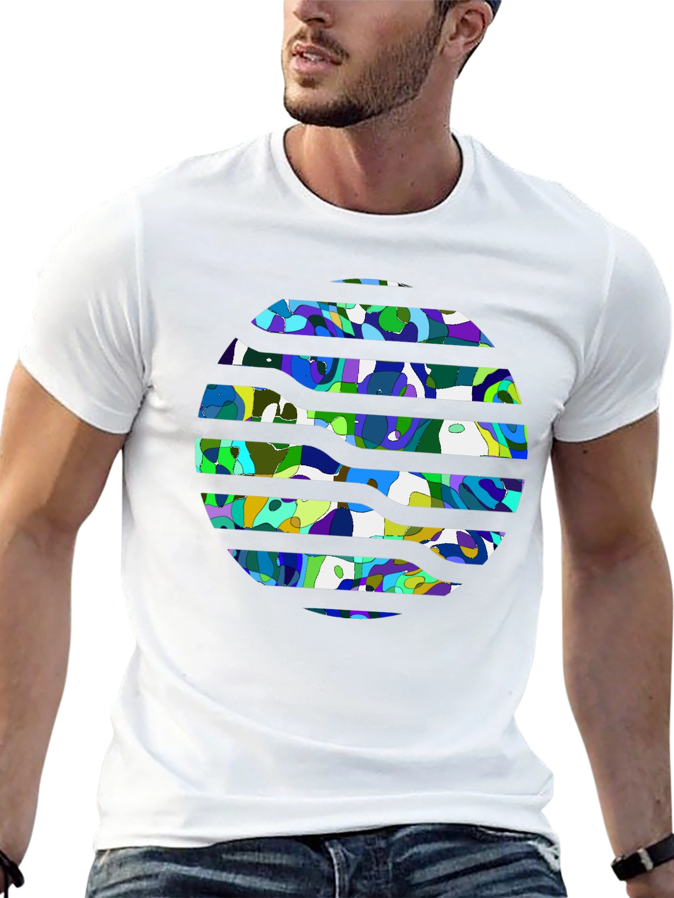 Abstract Art Tee - Black Graphic T-Shirt