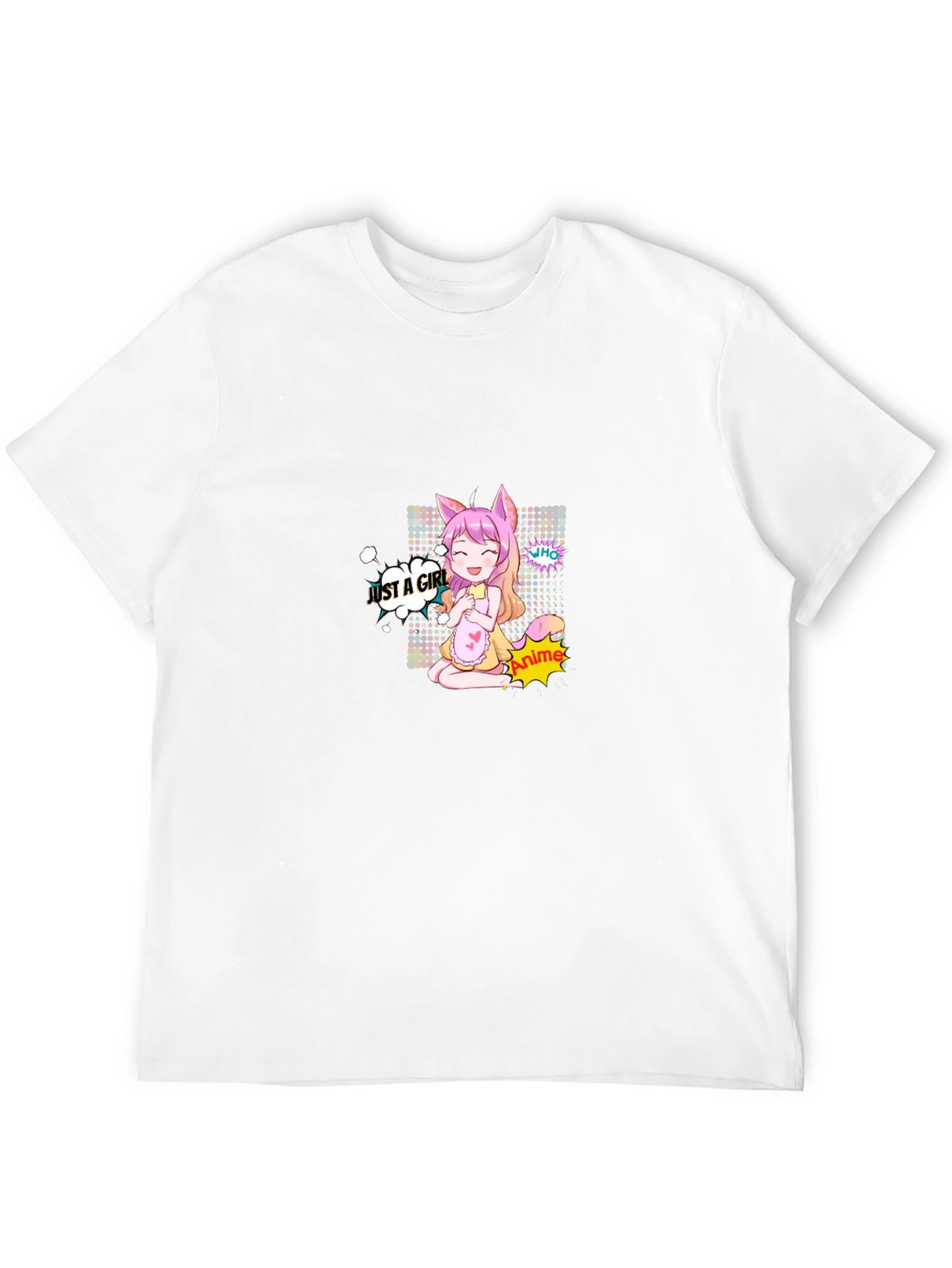 Anime Girl Graphic Black T-Shirt