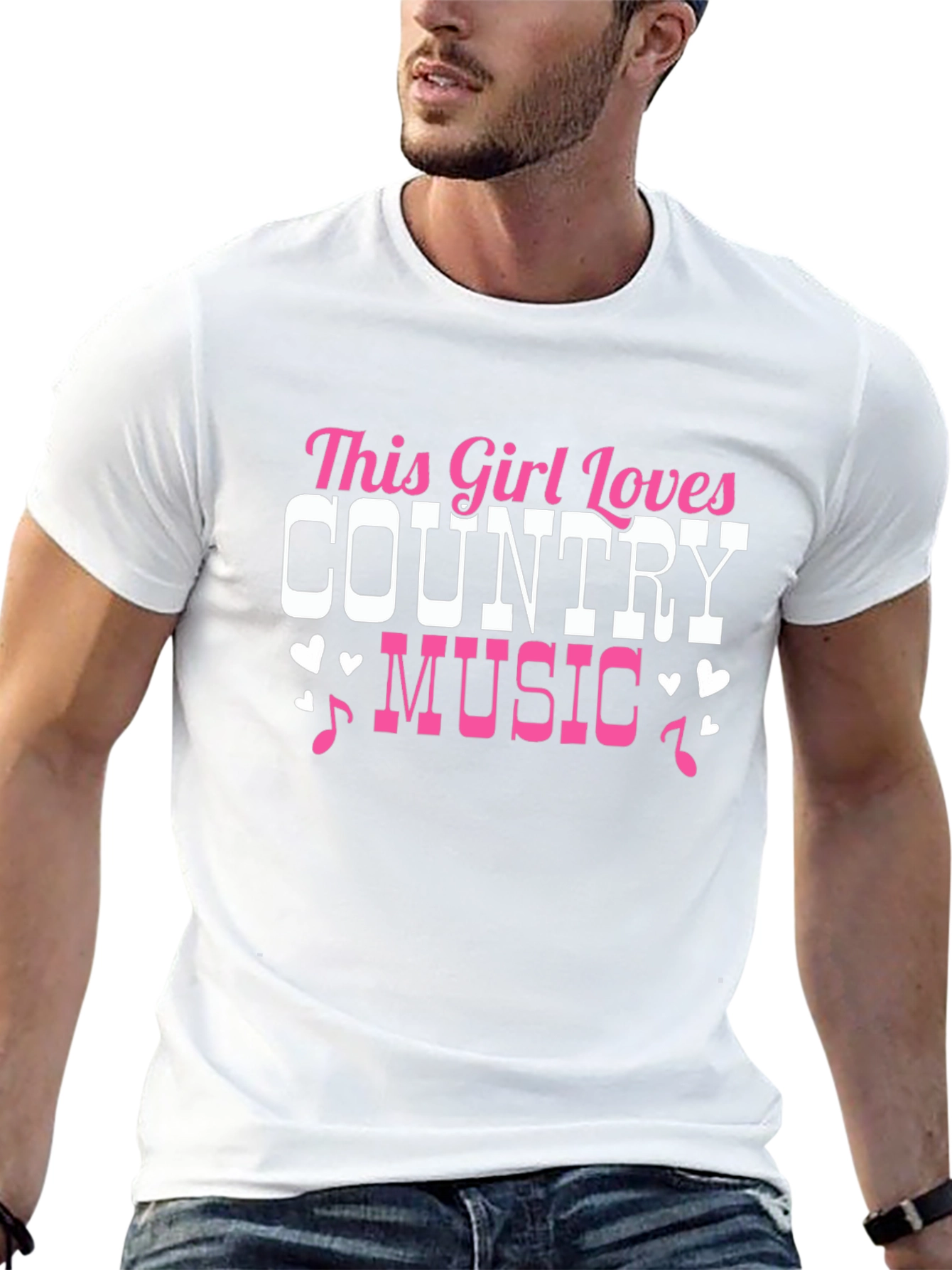 This Girl Loves Country Music Black T-Shirt