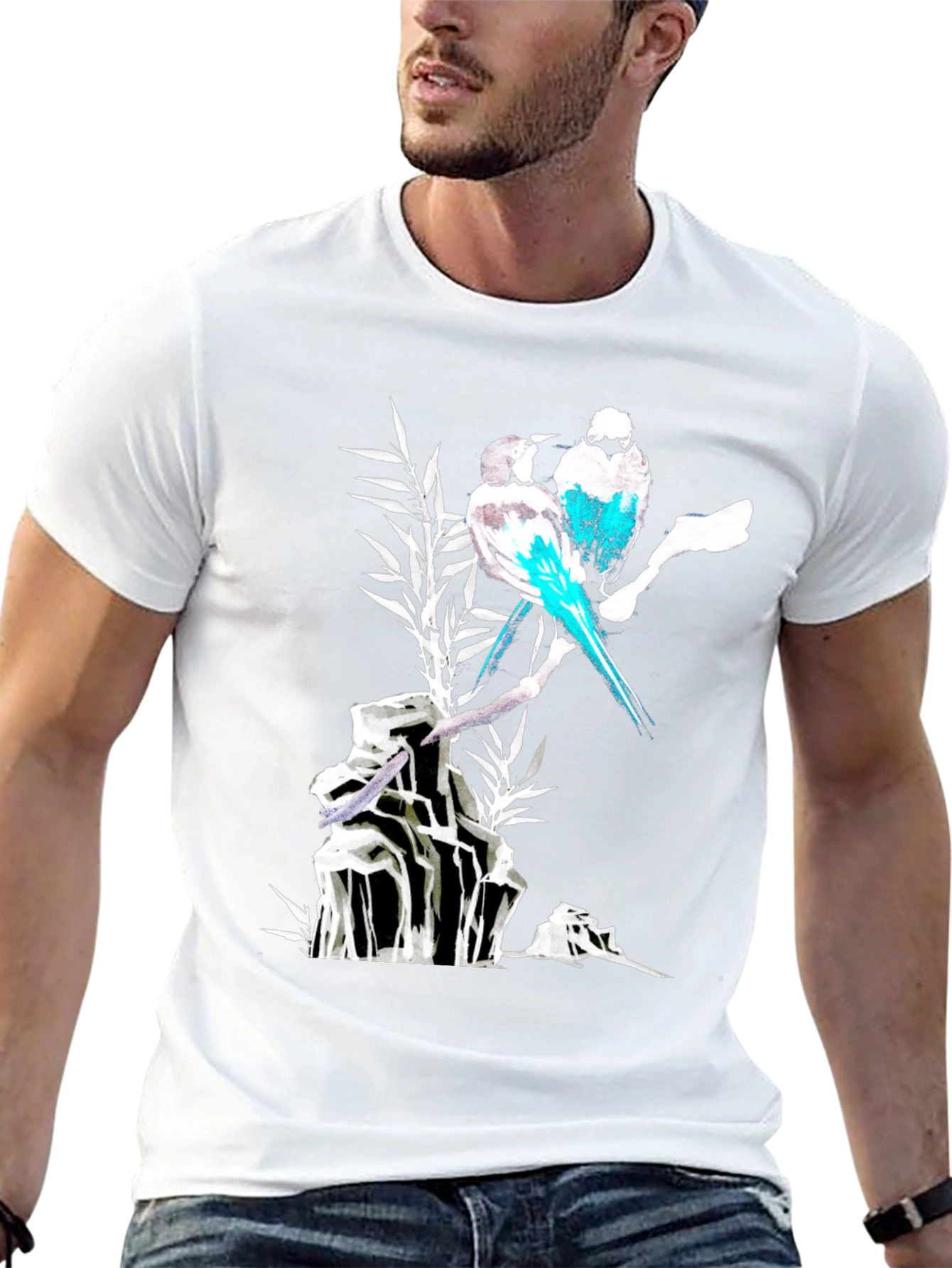 Birds on Branch Graphic T-Shirt