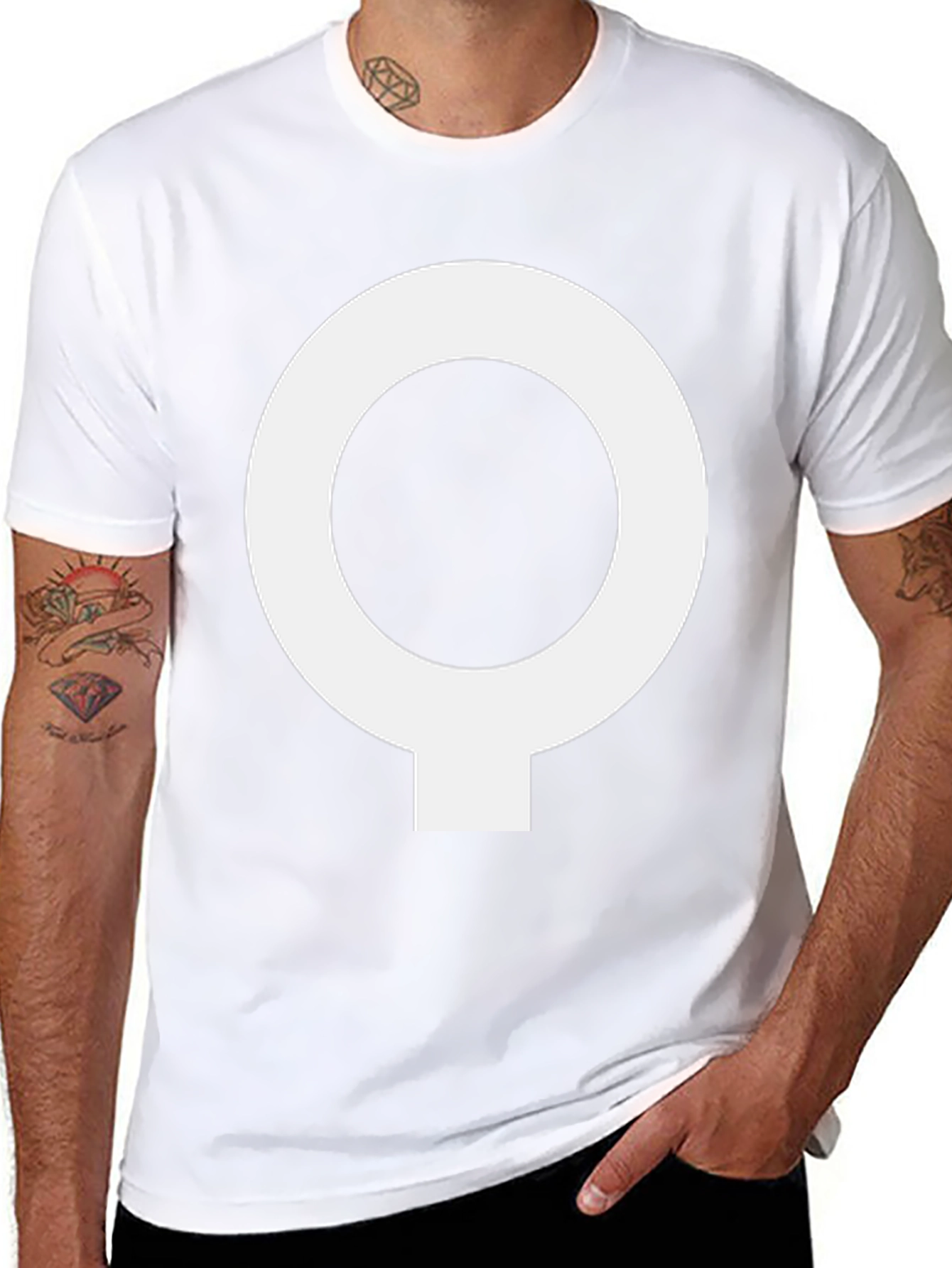 Unique Symbol Black T-Shirt | Casual Wear