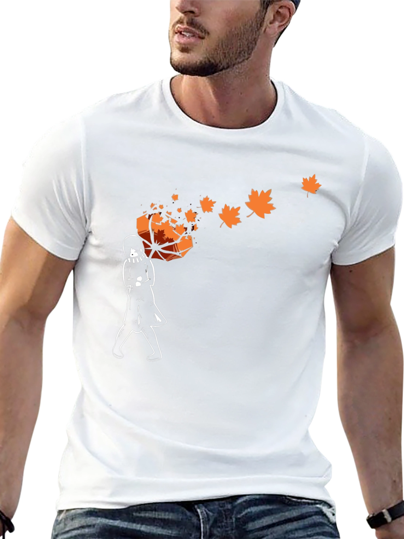 Autumn Leaves Umbrella Graphic Tee