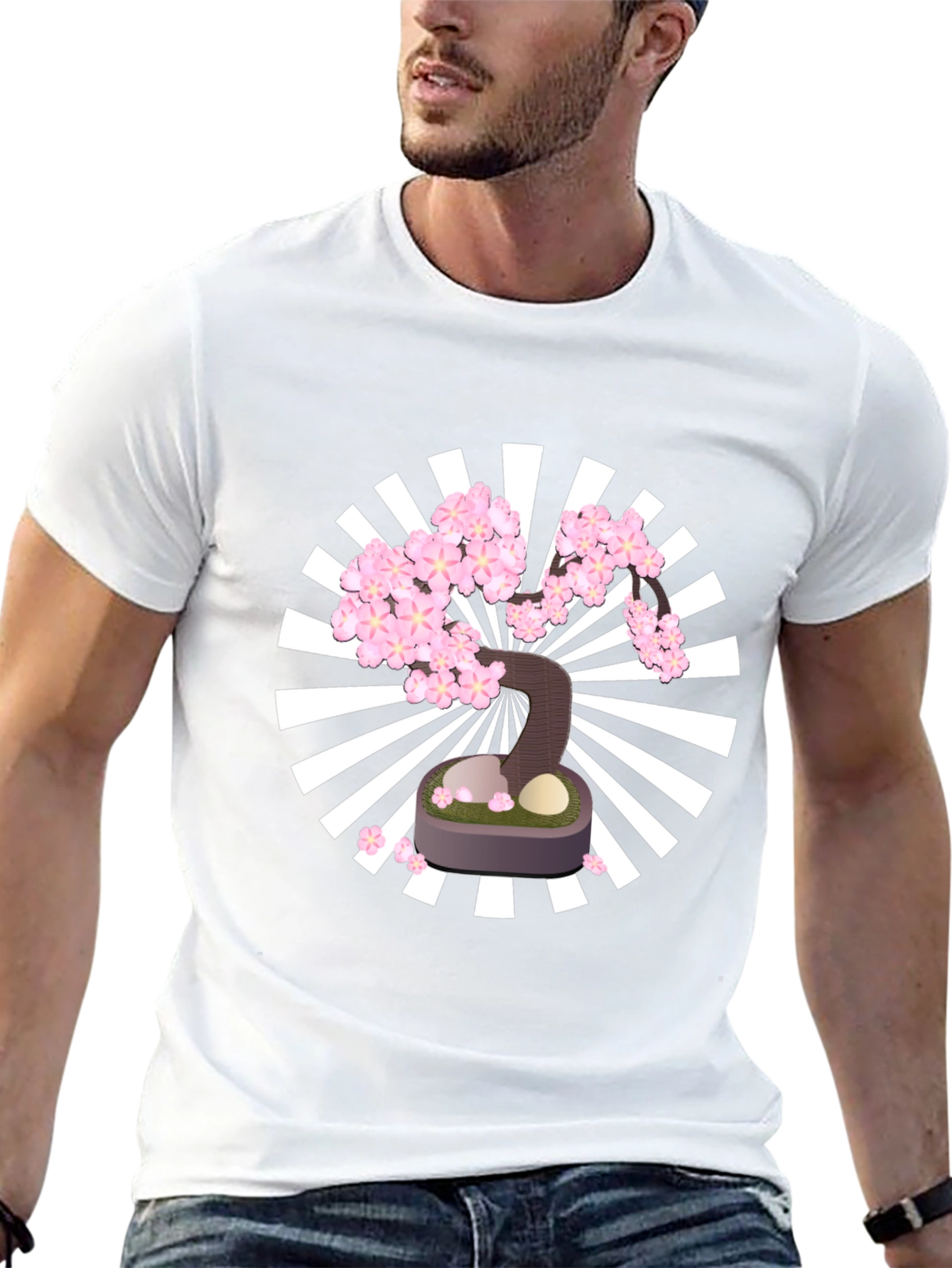 Bonsai Tree Graphic Tee - Unique Floral Design