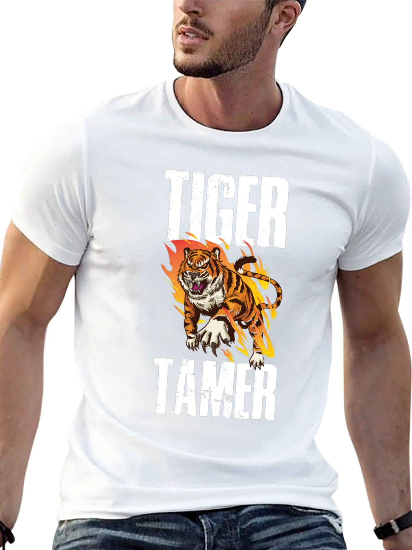 Tiger Tamer Graphic T-Shirt - Bold Design