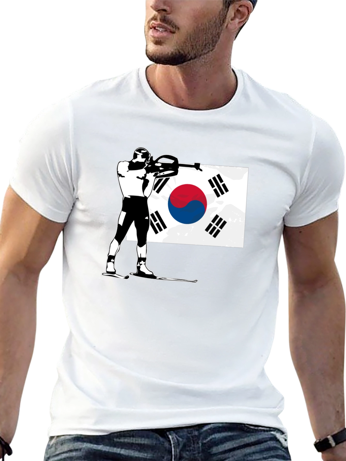 Biathlon South Korea Flag T-Shirt