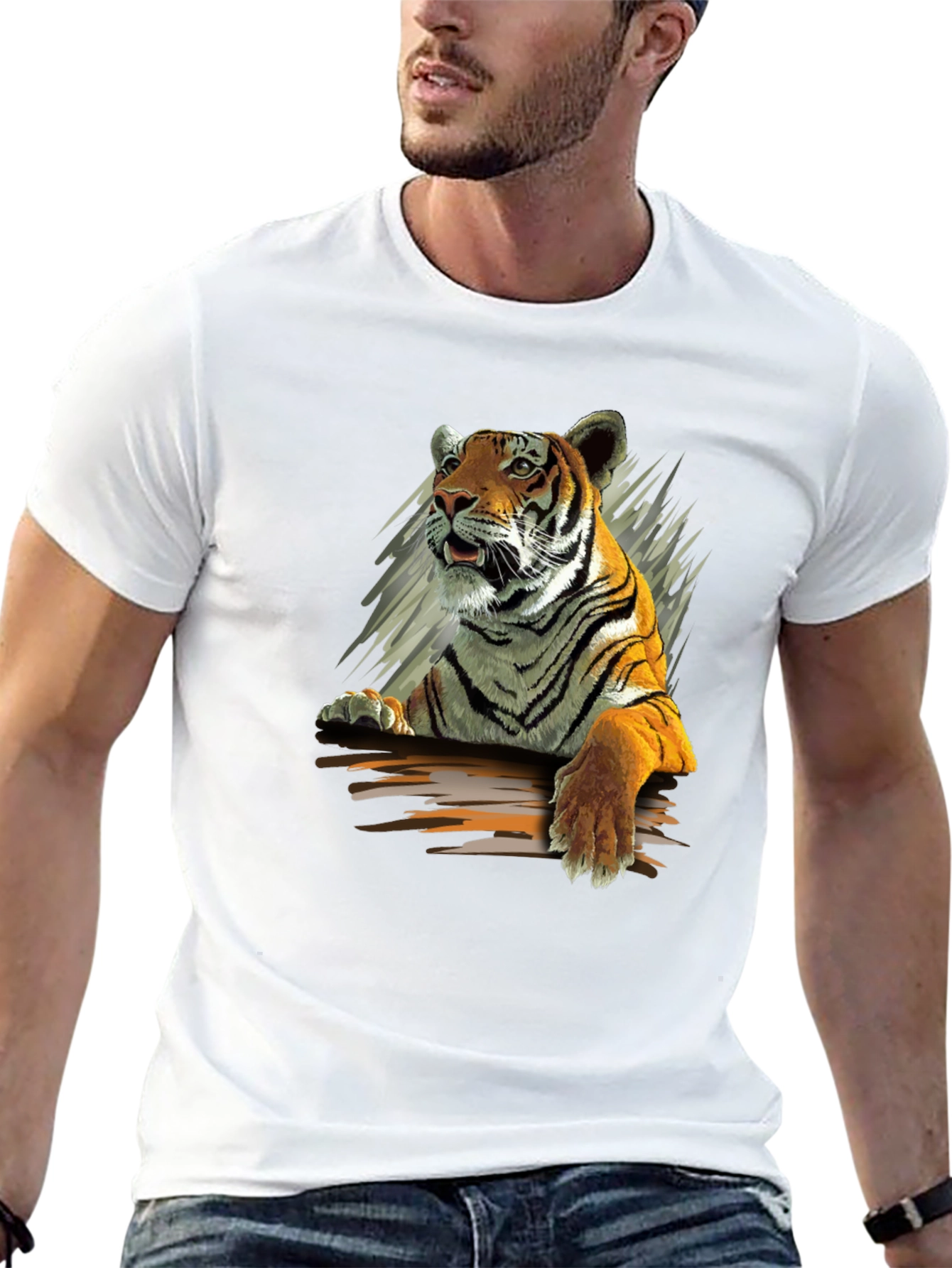 Tiger Graphic T-Shirt - Fierce Animal Print Tee