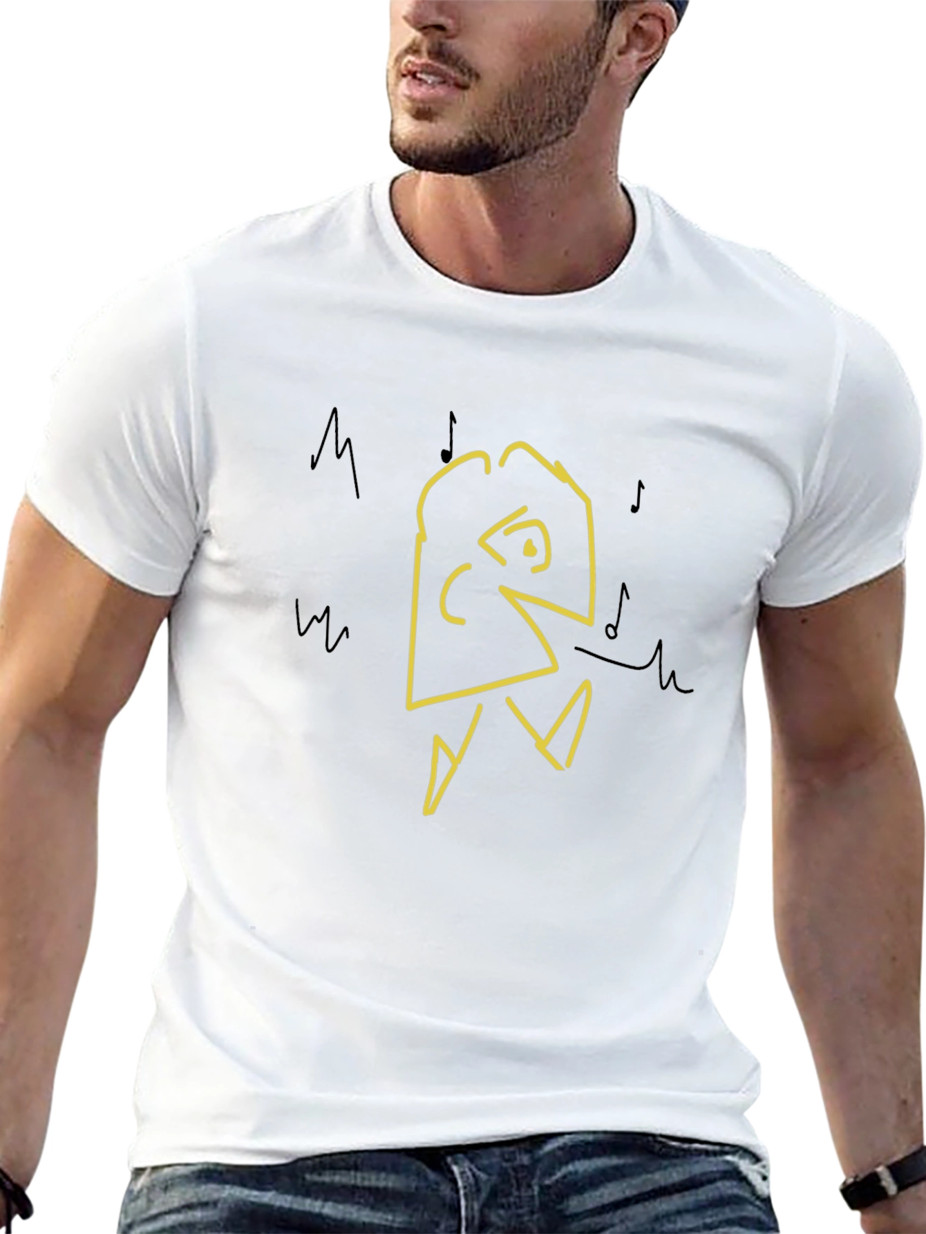 Abstract Graphic Mens Black T-Shirt