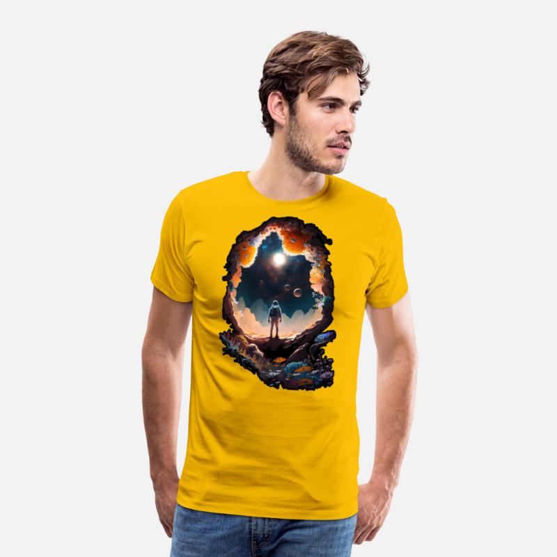 Astronaut Gazing at Stars Surreal Sci-Fi Universe