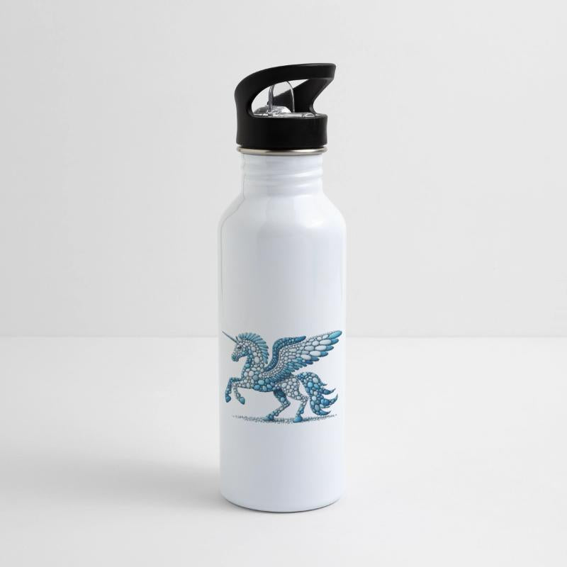 Azure Skies: Pebble Mosaic Pegasus