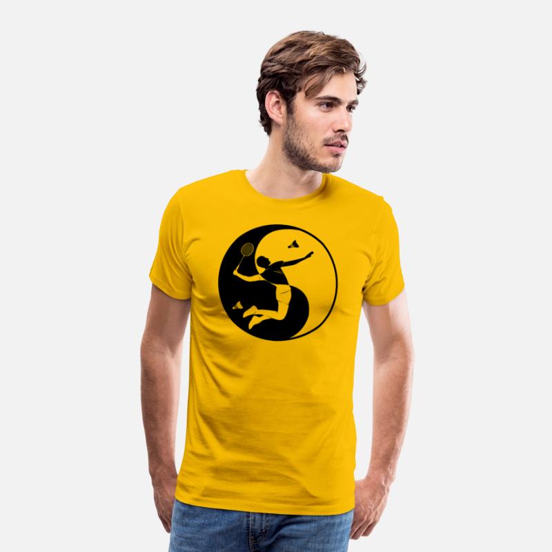 Badminton-player game shuttlecock Yin-Yang-Symbol