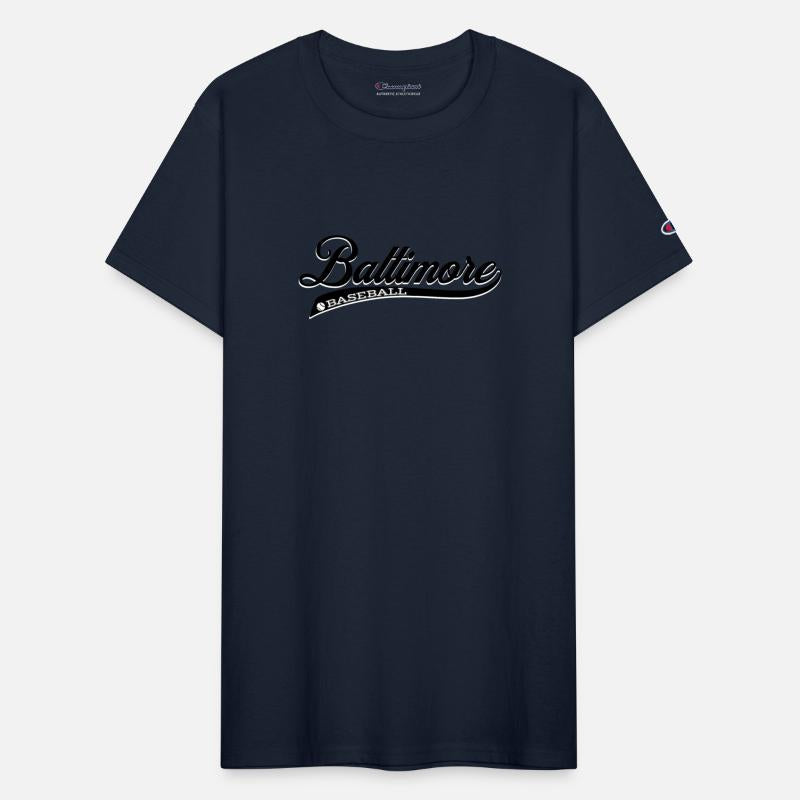 Baltimore baseball black vintage retro script