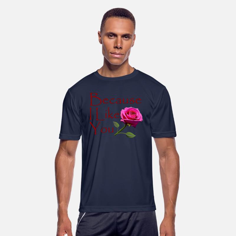 Because I Like You - Pink Rose Red Text