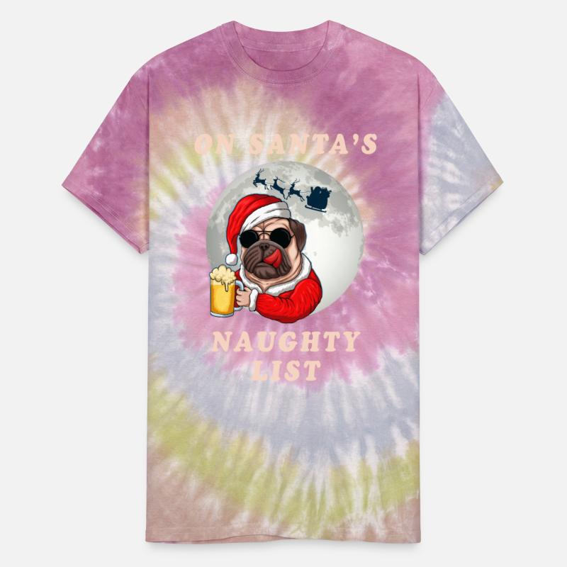 Beer Drinking Pug Dog In Santa Costume